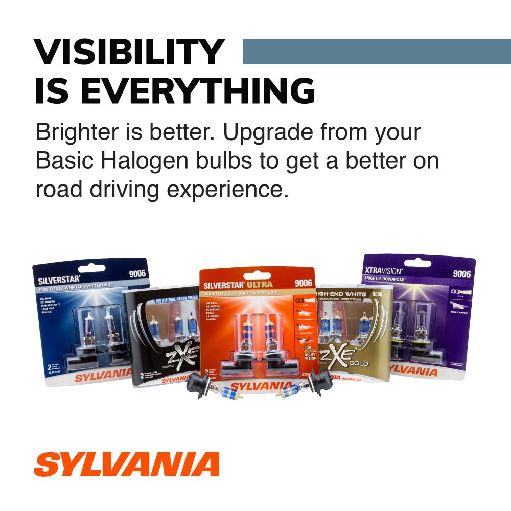 SYLVANIA H7 SilverStar Halogen Headlight Bulb, 2 Pack