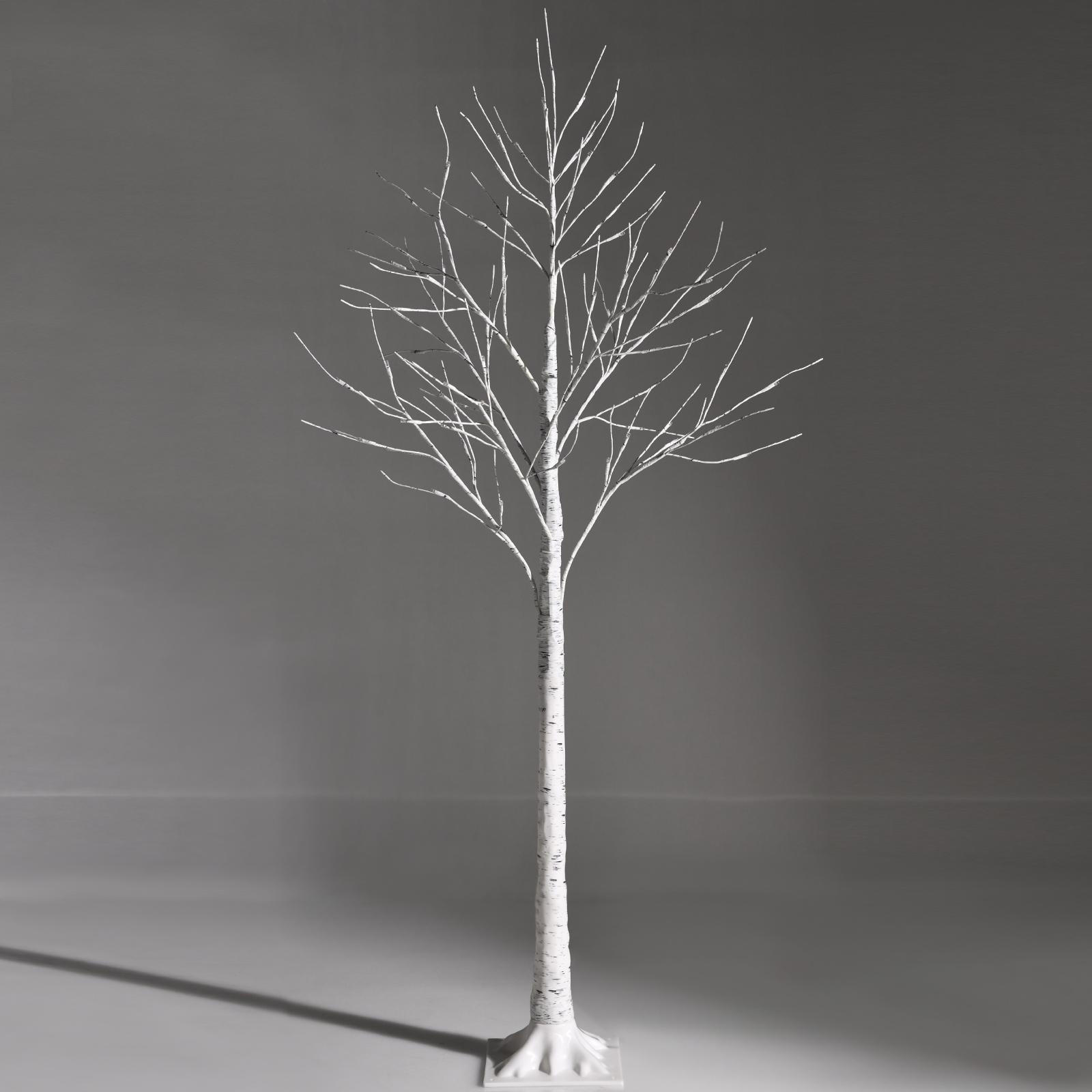 Costway CM23468US 5-ft Pre-lit Slim White Artificial Christmas Tree with White LED Lights
