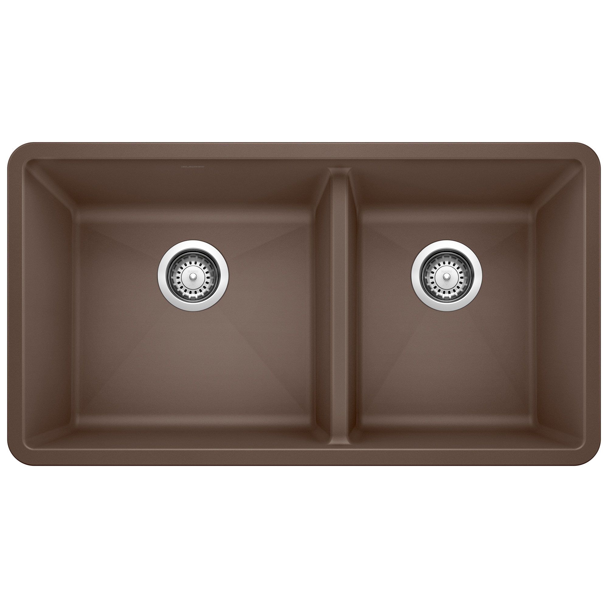 BLANCO 441129 Precis Silgranit Undermount 33-Inches x 18-Inches Granite Double offset bowl Kitchen Sink