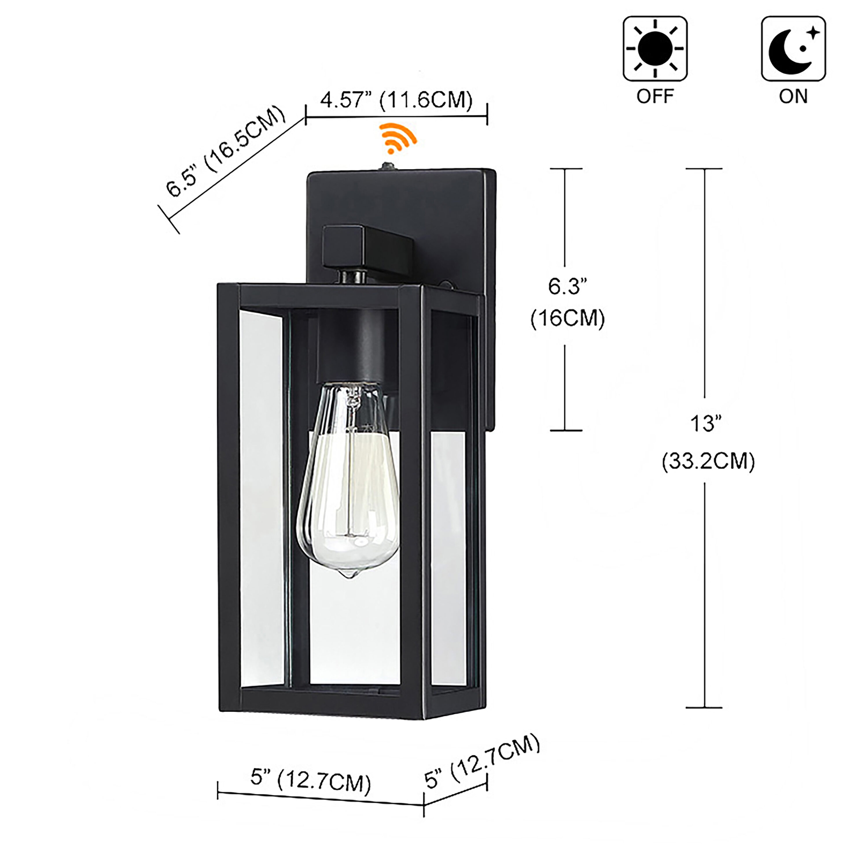 Hukoro 4FL87704-BK-S Outdoor-Wall-Lighting - View #2