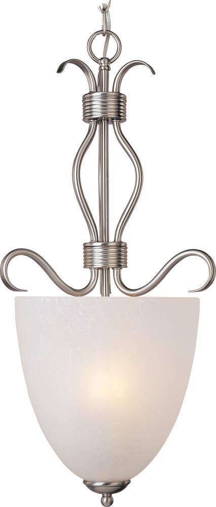 Maxim Lighting 10130ICSN Basix 120-Light Satin Nickel Transitional Frosted Glass Urn Hanging Pendant Light