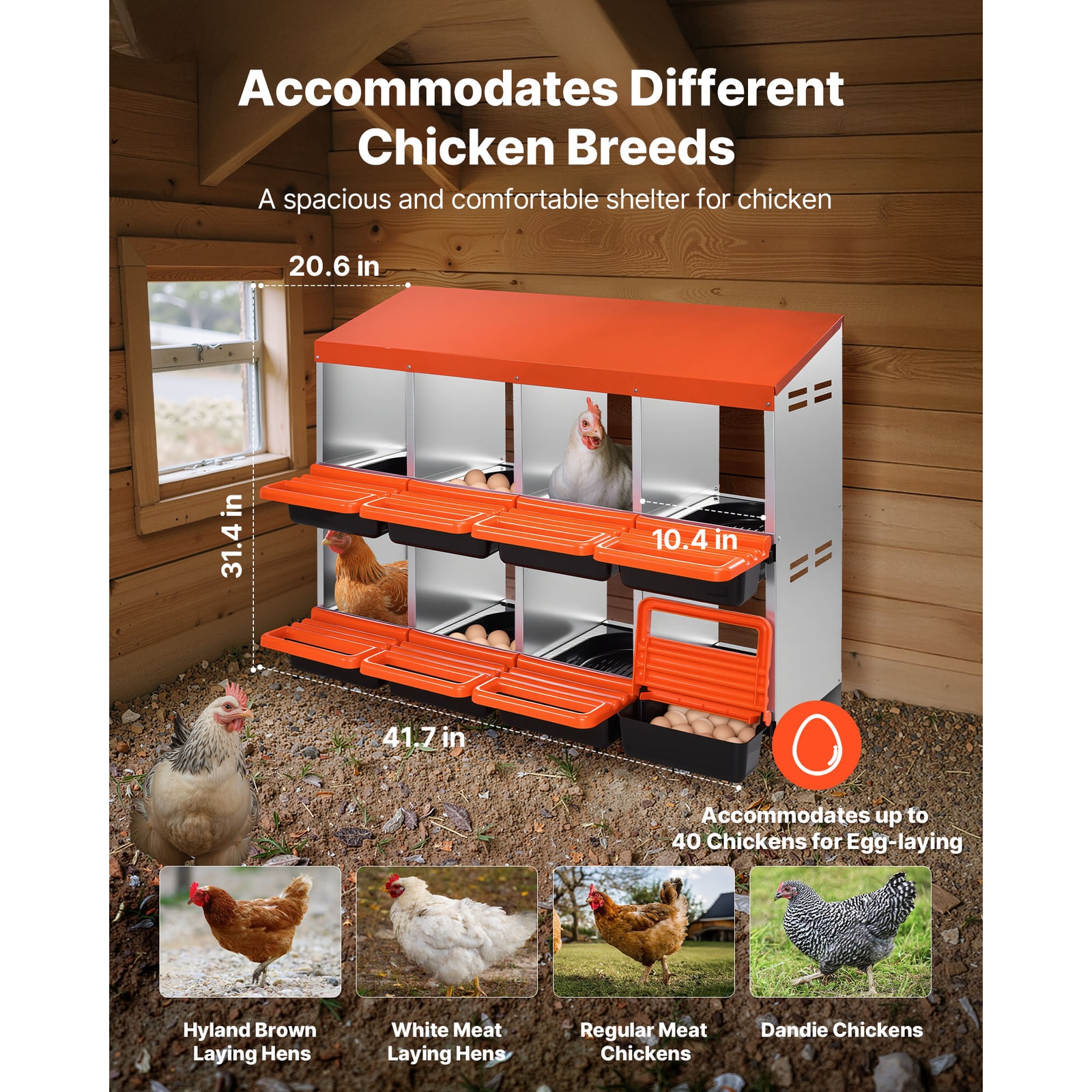 Mecale YAS-UYNN3Q Chicken-Coops-Rabbit-Hutches - View #2