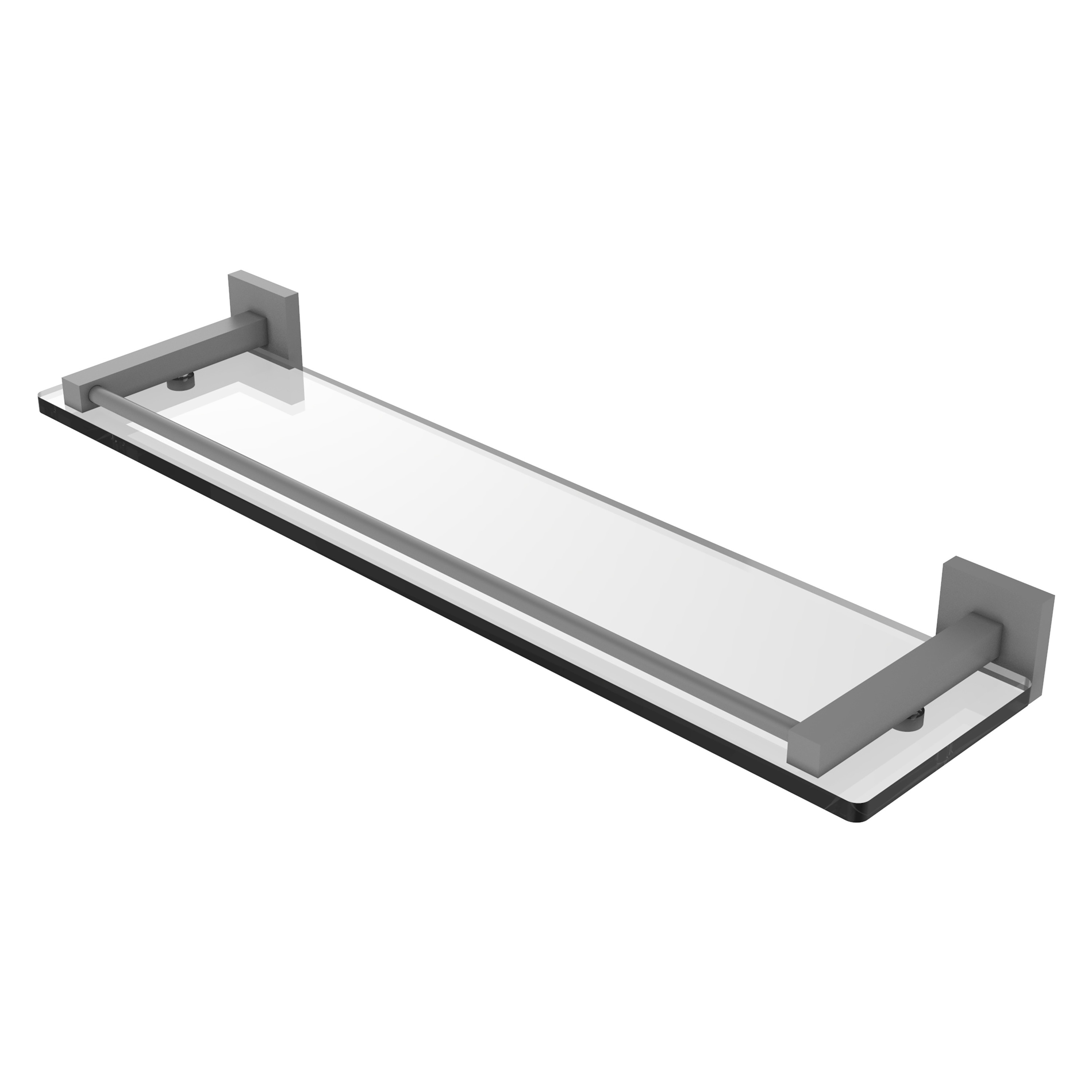 Allied Brass MT-1-22-GAL-GYM Montero Matte Gray Wall mount Bathroom Shelf ( 22-in x 2-in x 5-in )