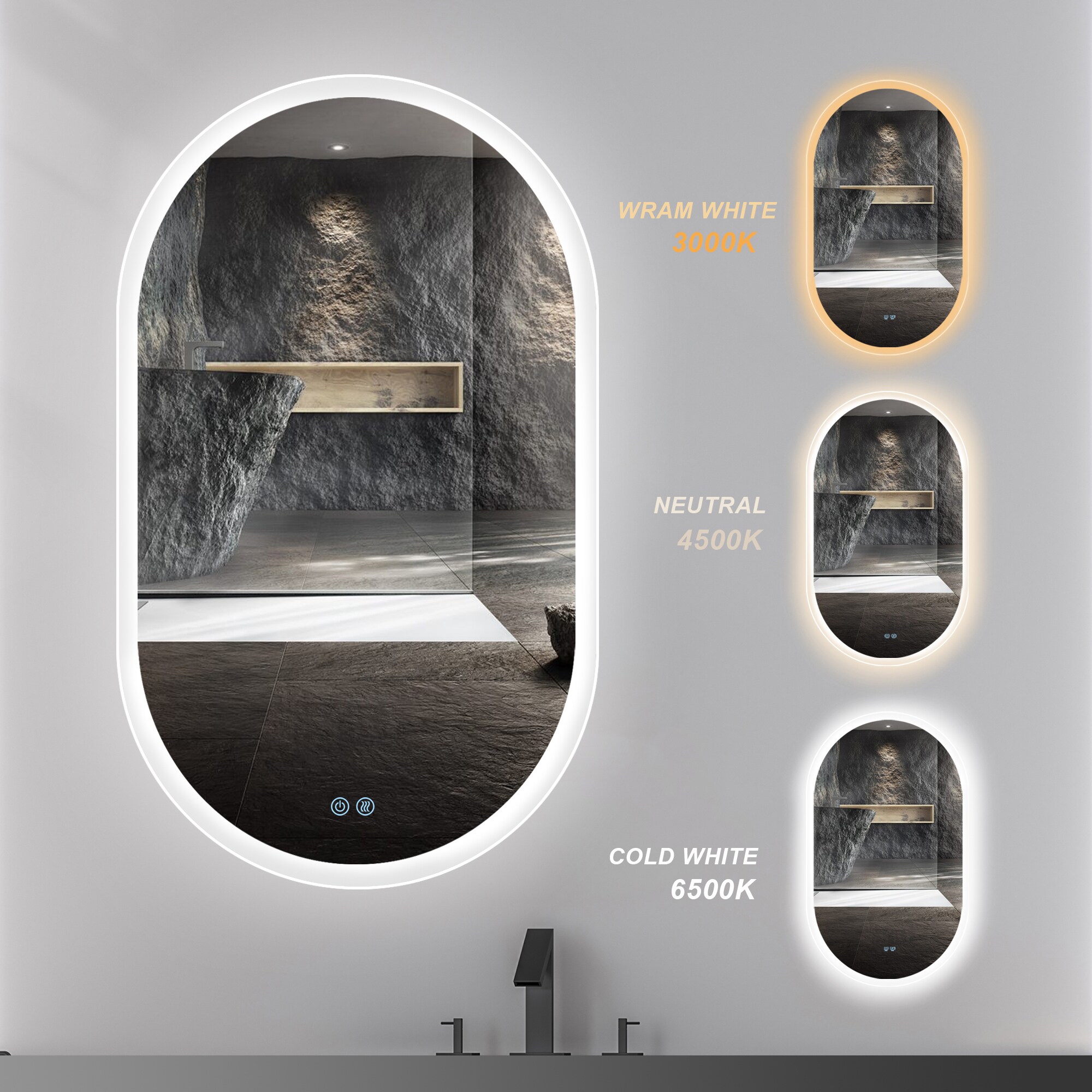 WELLFOR ALMR-33 Framed-Bath-Mirrors - View #4