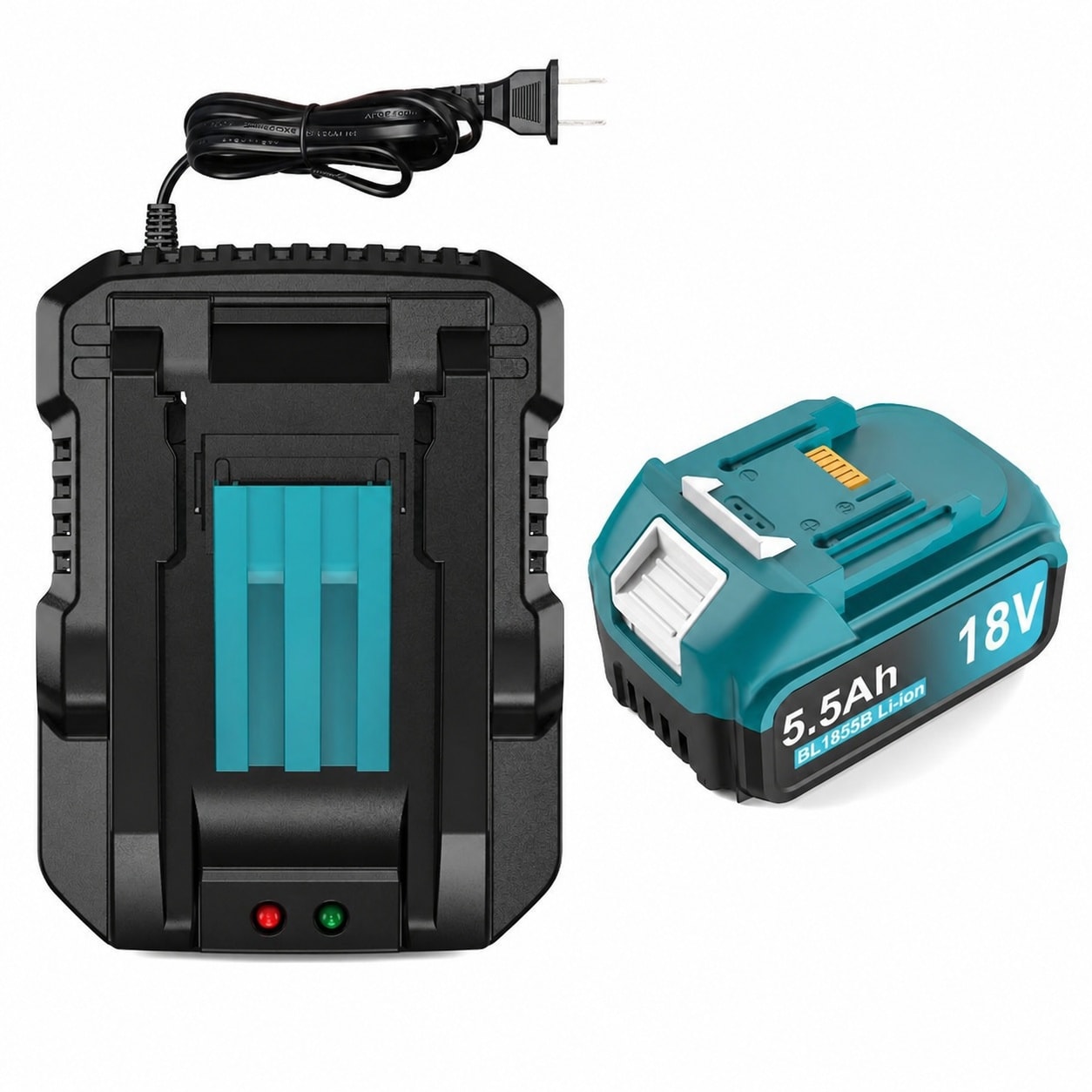 Oyezvary  18 Volt Power Tool Replacement Pack Compatible with LXT Series Cordless Tools Charger DC18RC LED Indicator Wide Compatibility Blue