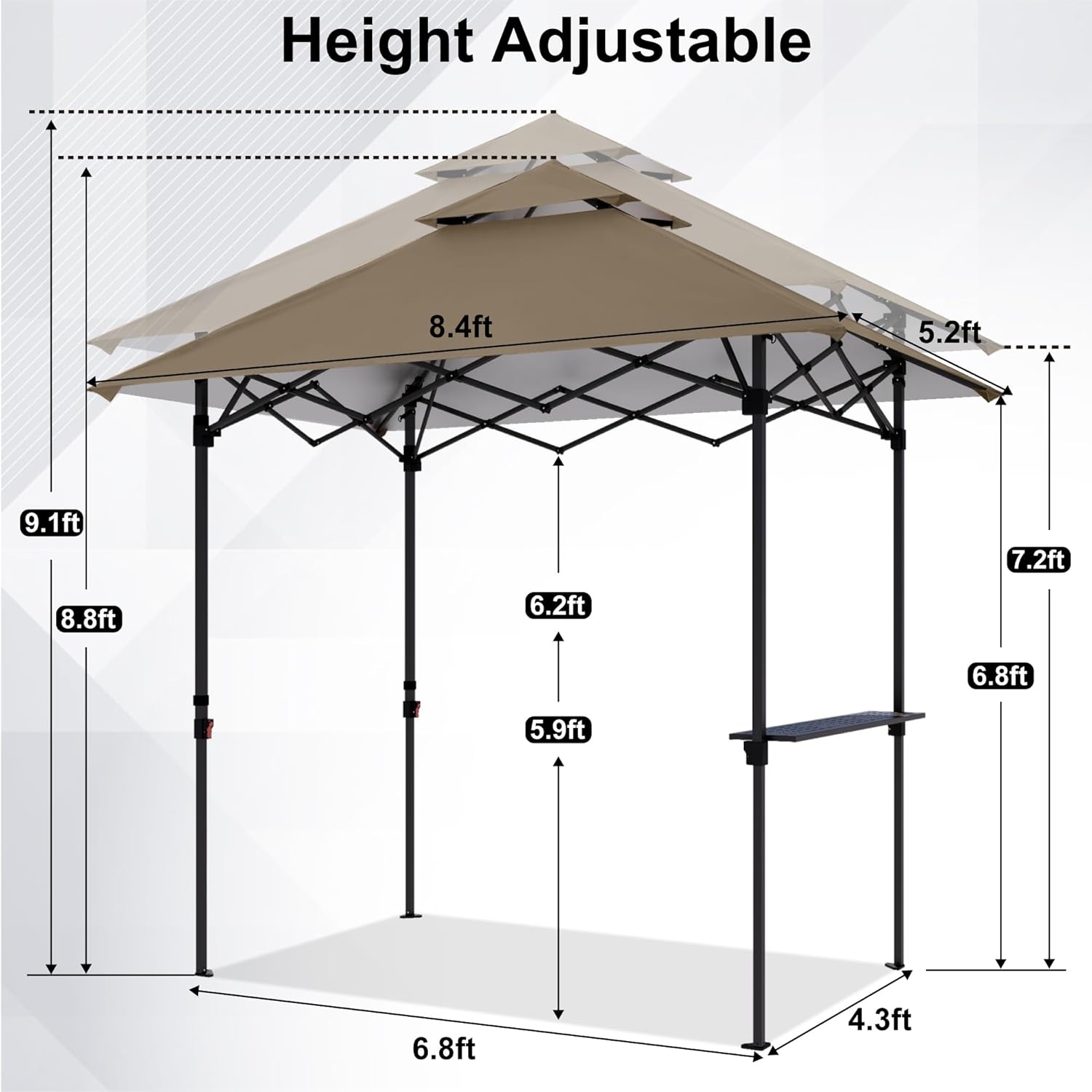 ABCCANOPY ABC-DRJBB-24B Wood-Resin-Gazebos - View #3