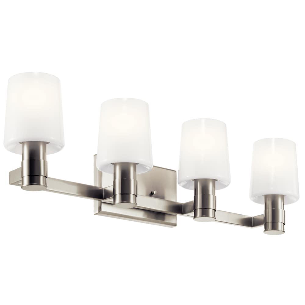 Kichler Adani 30-in 4 -Light Brushed Nickel Modern/contemporary Vanity light 5696794 Sansujyuku sansujyuku.com