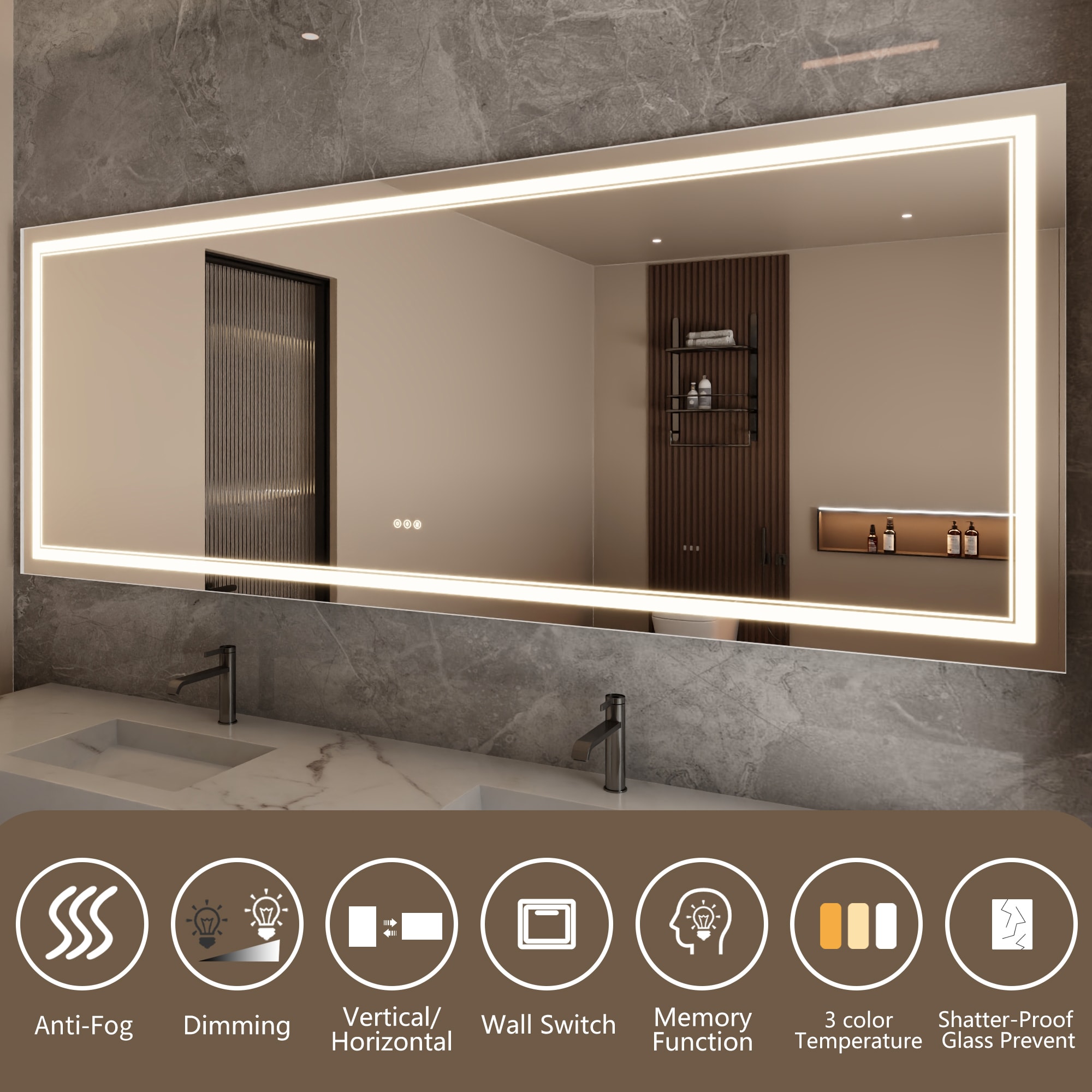 Bayfeve BFXB-16S3696-MIR Framed-Bath-Mirrors - View #6