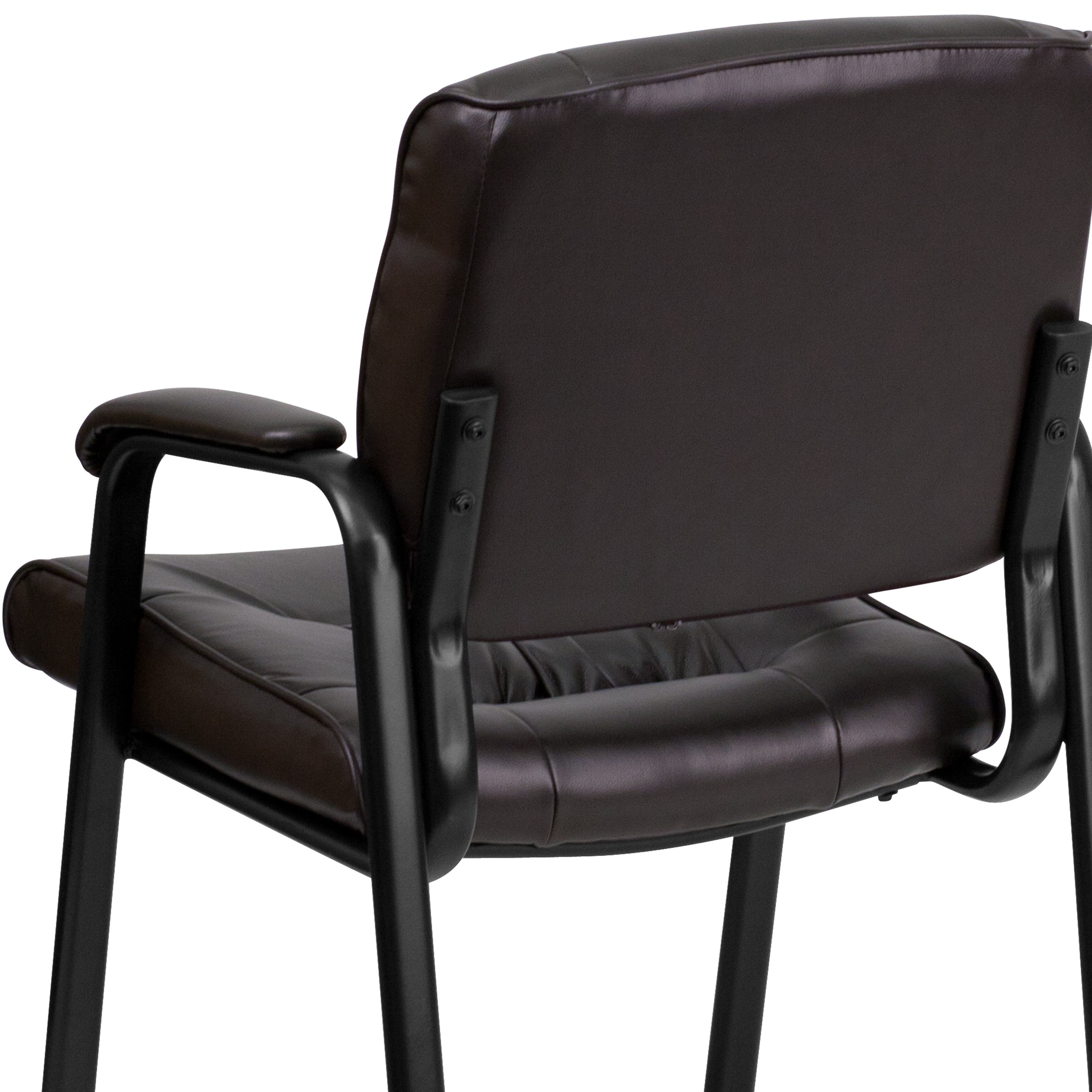 Ergonomic Brown LeatherSoft Executive Chair with Metal Frame