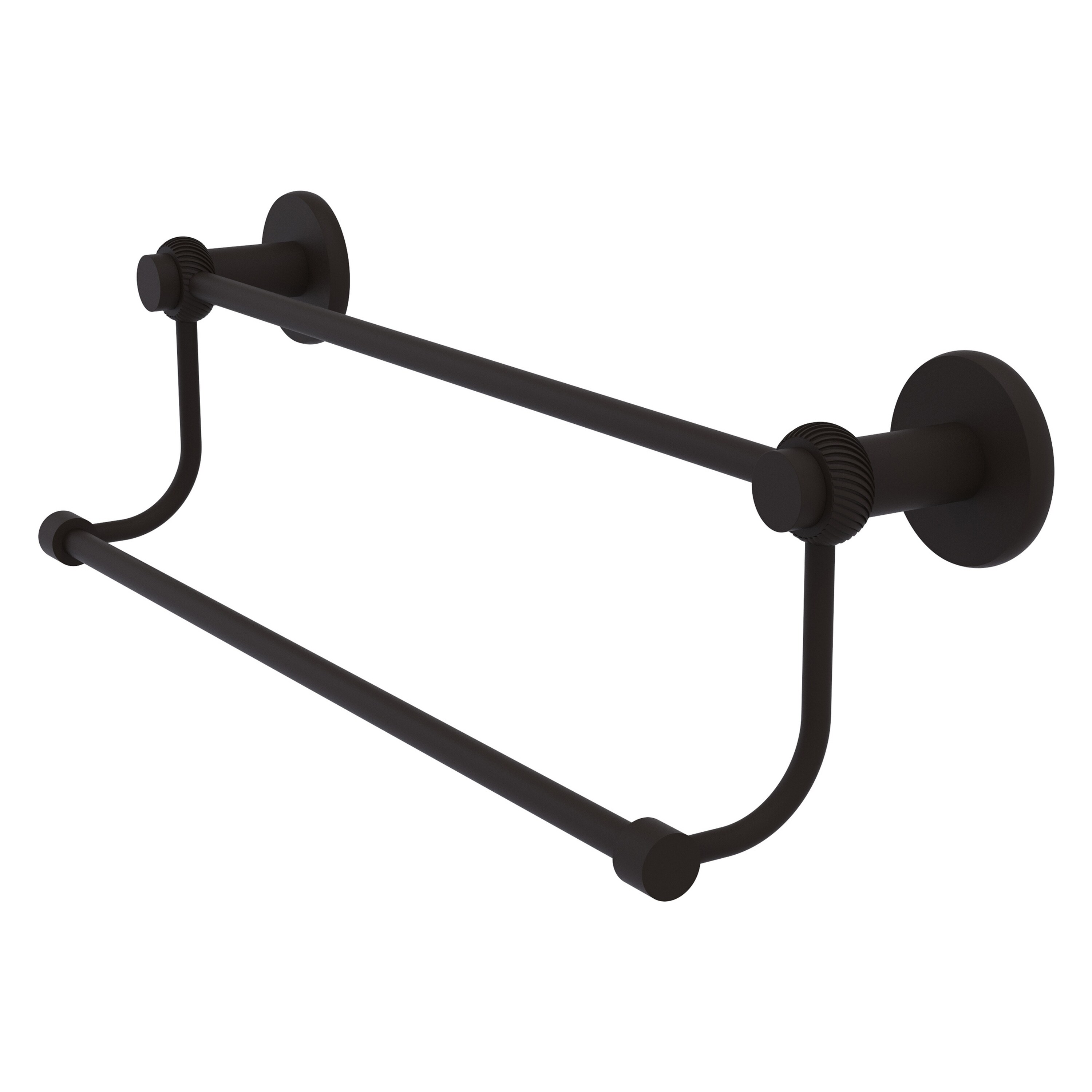 Allied Brass 9072T/18-ORB Mercury 18-in double Oil-rubbed bronze Wall mount Double Towel Bar