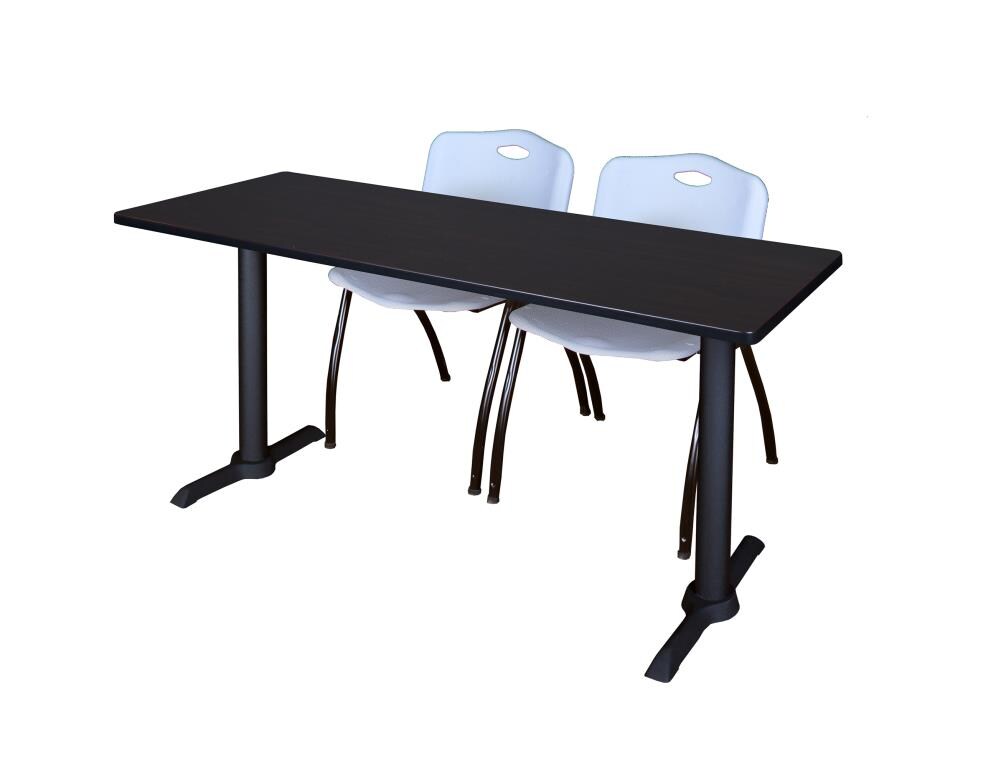 Regency MTRCT6624MW47GY Training Brown 4-Person Training Table (66-in W x 29-in H)