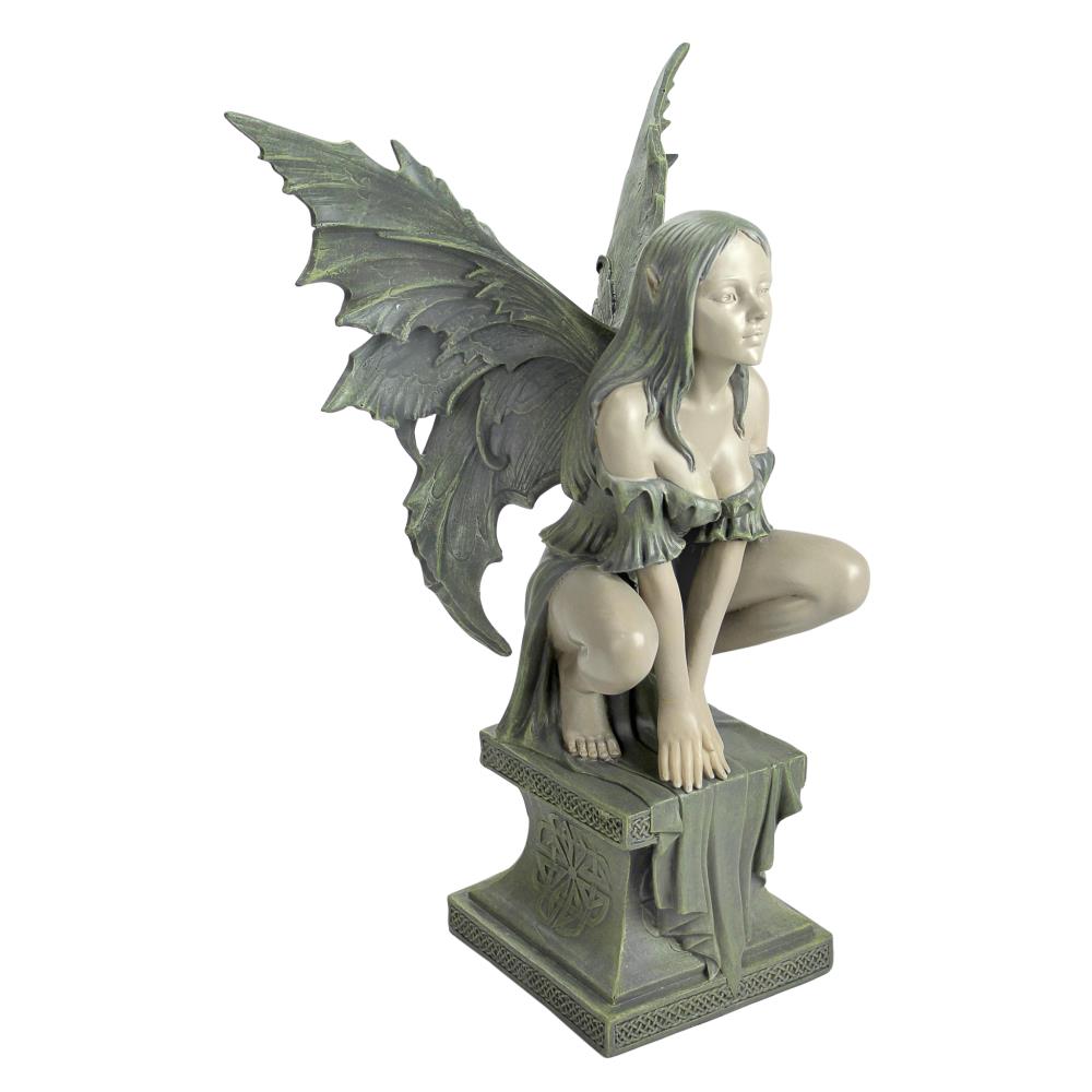 Gray Fairy Garden Statue, Enchanted Garden Figures