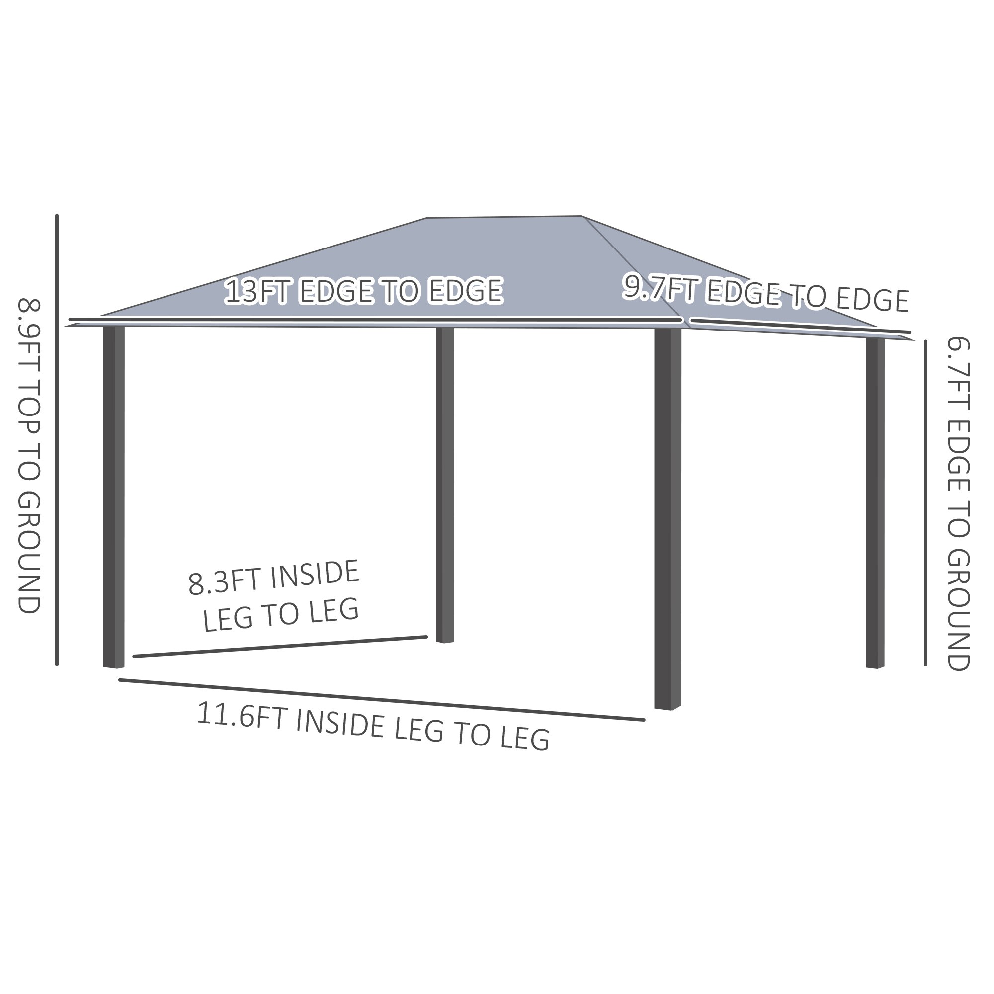 Forclover DASE-S00019 Wood-Resin-Gazebos - View #2