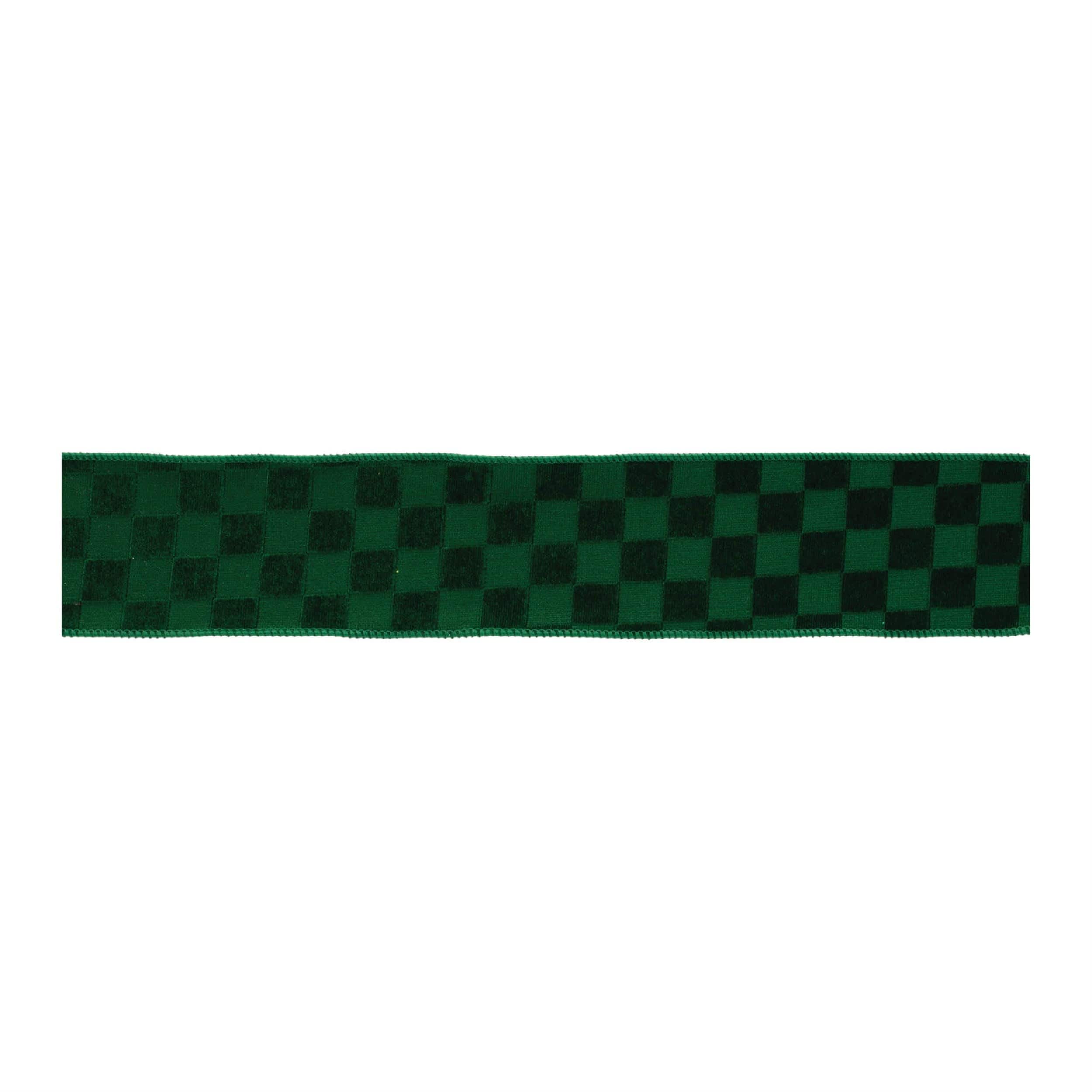 Melrose International 95658DS Checkered Texture Wired Ribbon (Set of 2)