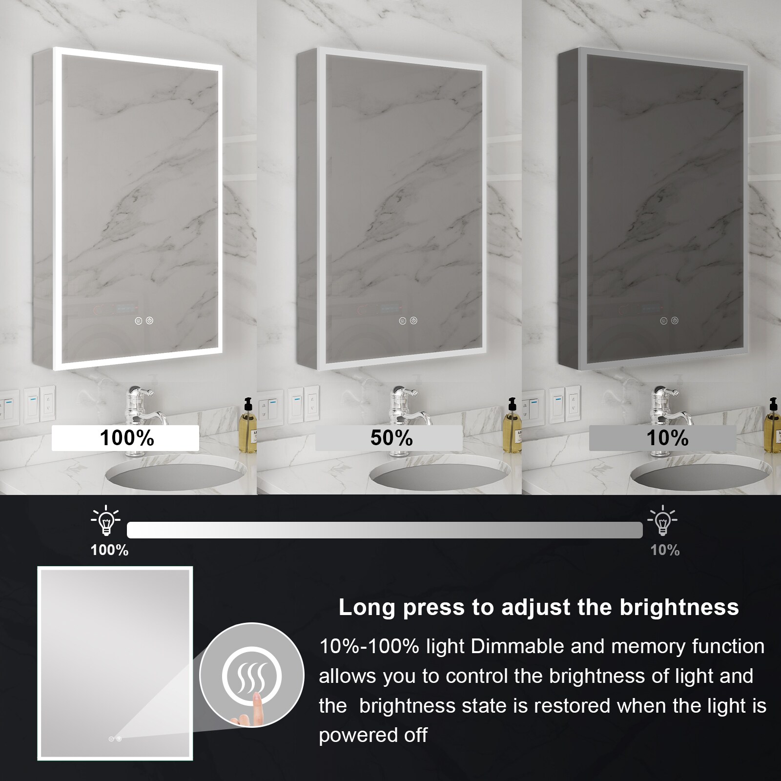 WELLFOR W8MCL2030R Bathroom-Medicine-Cabinets - View #8