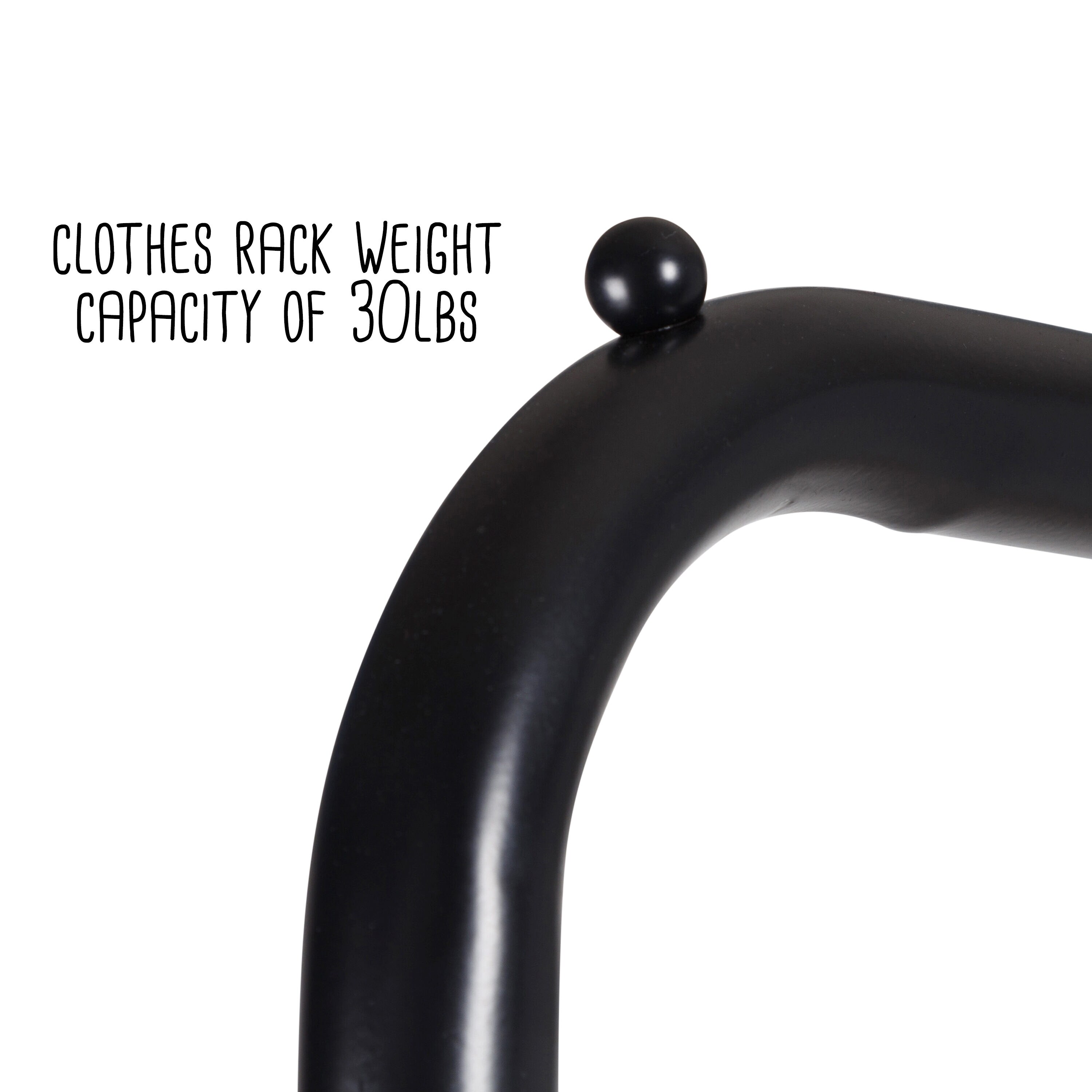 Black and Light Wood Portable Garment Rack with Shoe Shelf