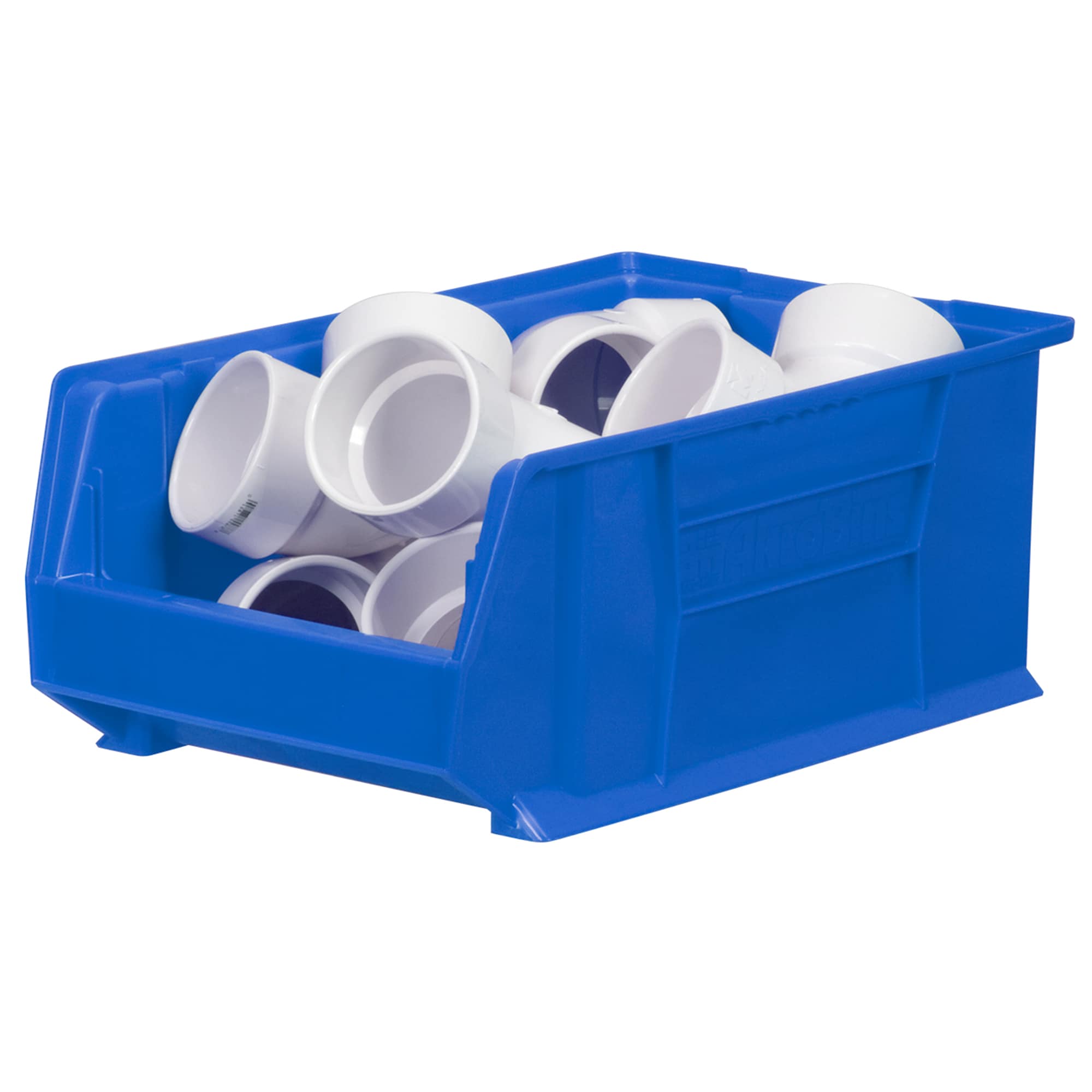 Akro-Mils  3 Pack AkroBins Plastic Storage Bins Space-Saving Organizers Blue