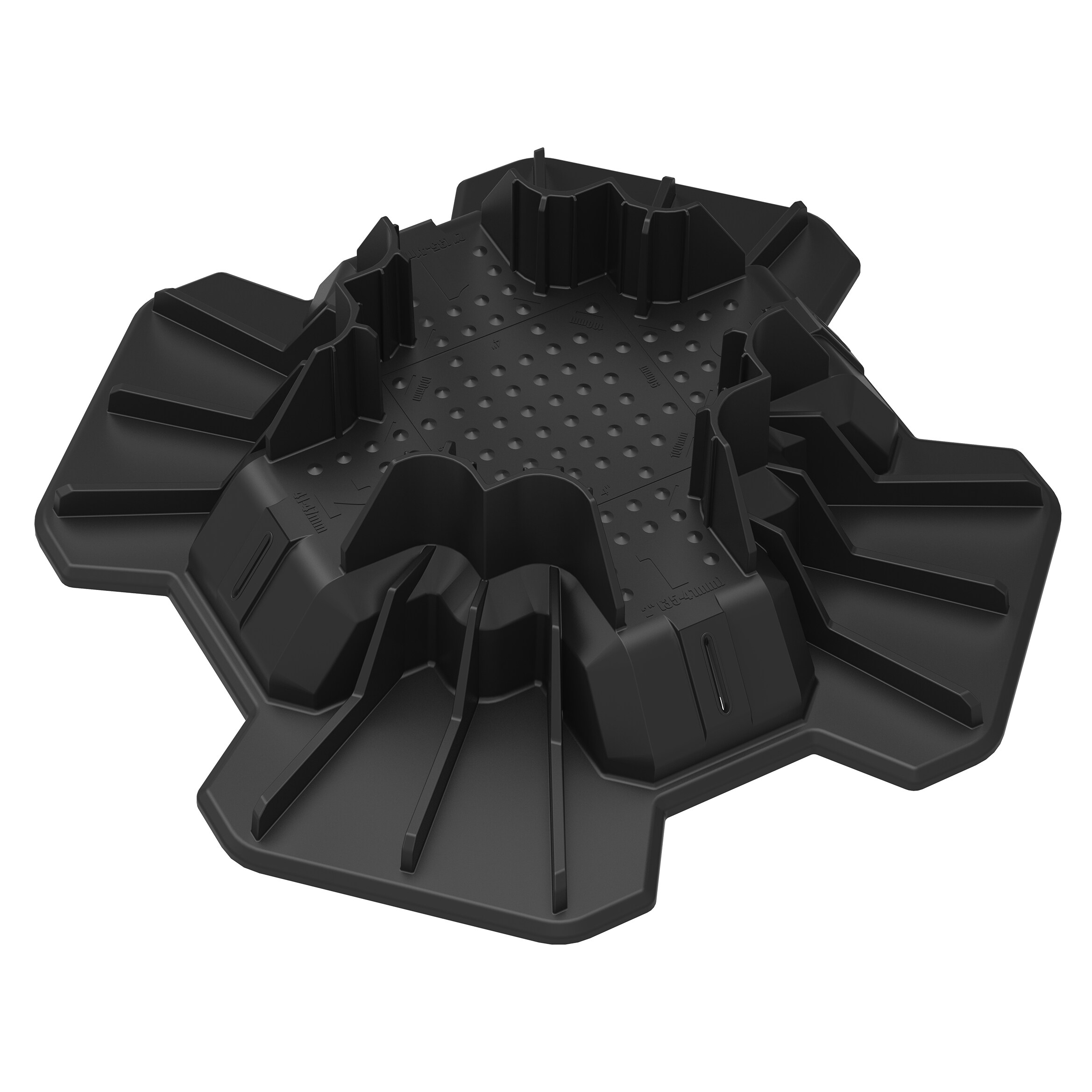 TuffBlock 2-1/2-in Black Polyethylene Deck Support