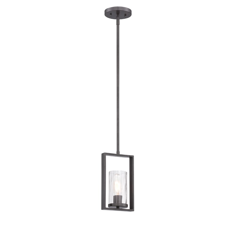 Designers Fountain 86530-CHA Elements 1 -Light Charcoal Transitional Cylinder Medium Hanging Pendant light