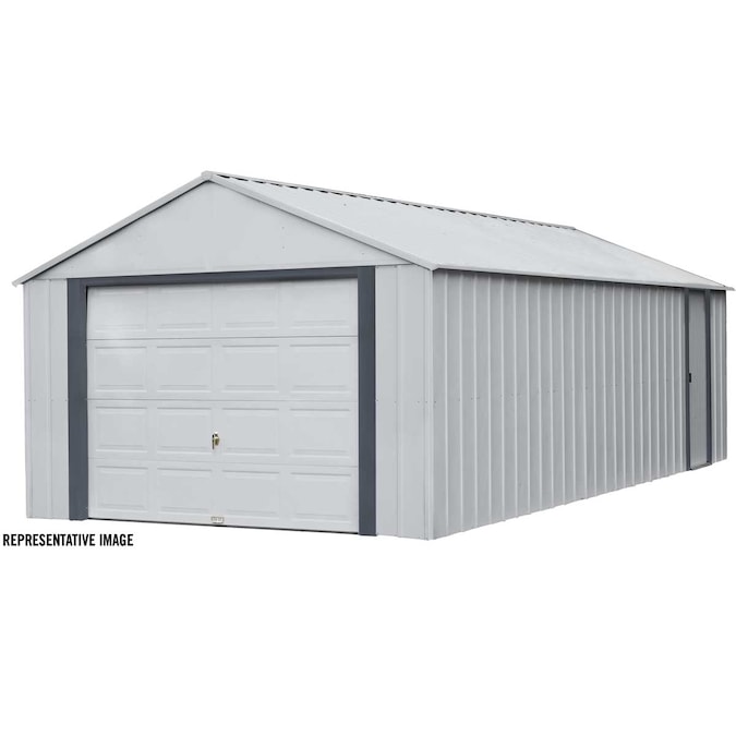 Garage Steel Storage Building, Garage Door Storage Shed