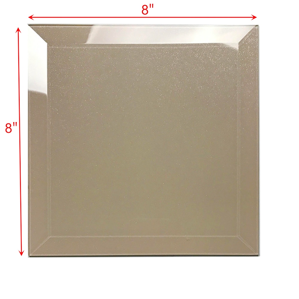 Abolos LWSFEG0808-CE Frosted Elegance Cecillia Beige 8-in x 8-in Glossy Glass Subway Standard Wall Tile ( 16-sq ft Carton )
