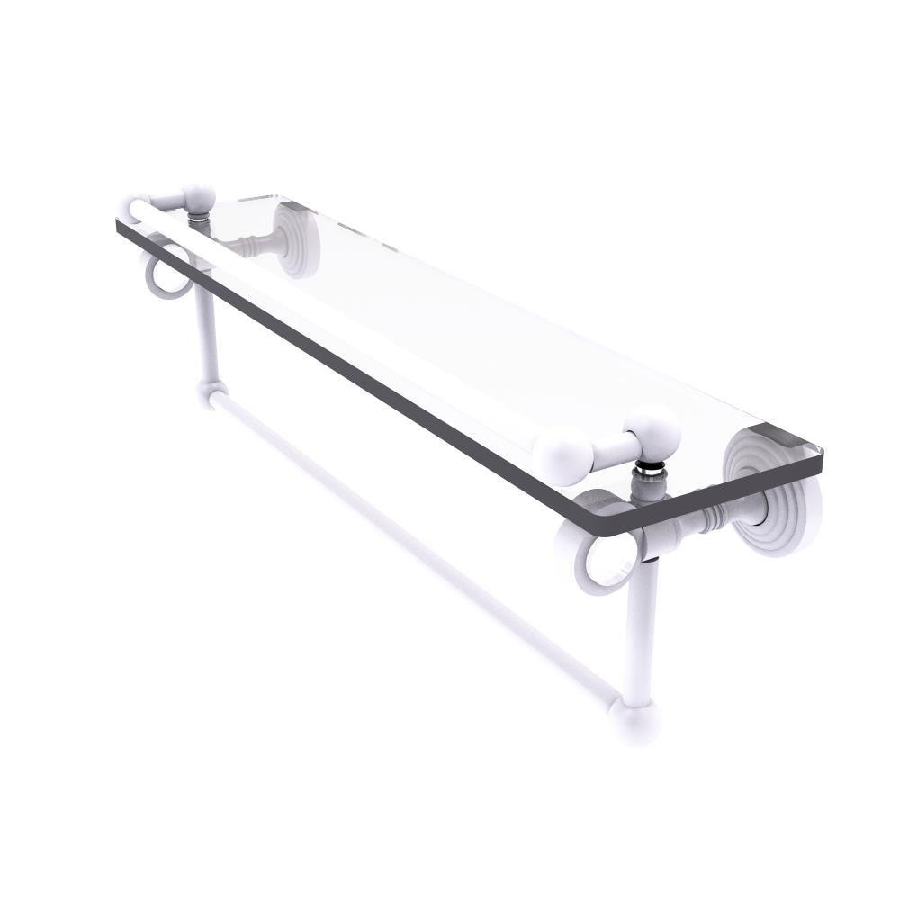 Allied Brass PG-1TB-22-GAL-WHM Pacific Grove Matte White Wall mount Bathroom Shelf ( 22-in x 6.8-in x 5-in )