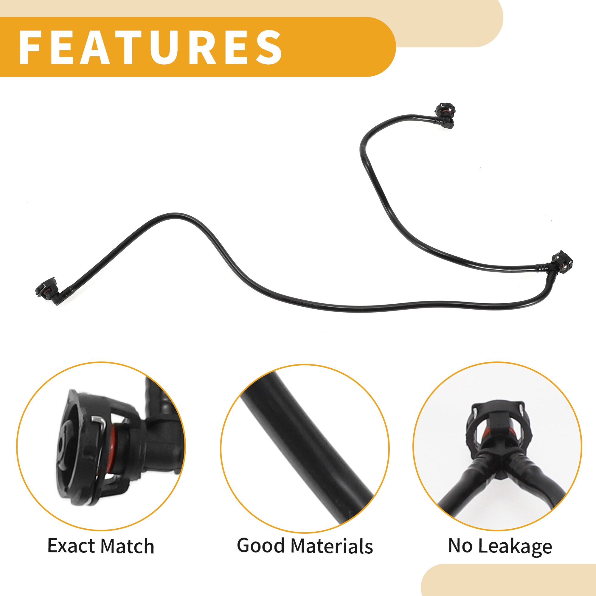 Unique Bargains Radiator Hose No.A2465010325 Engine Coolant Overflow ...