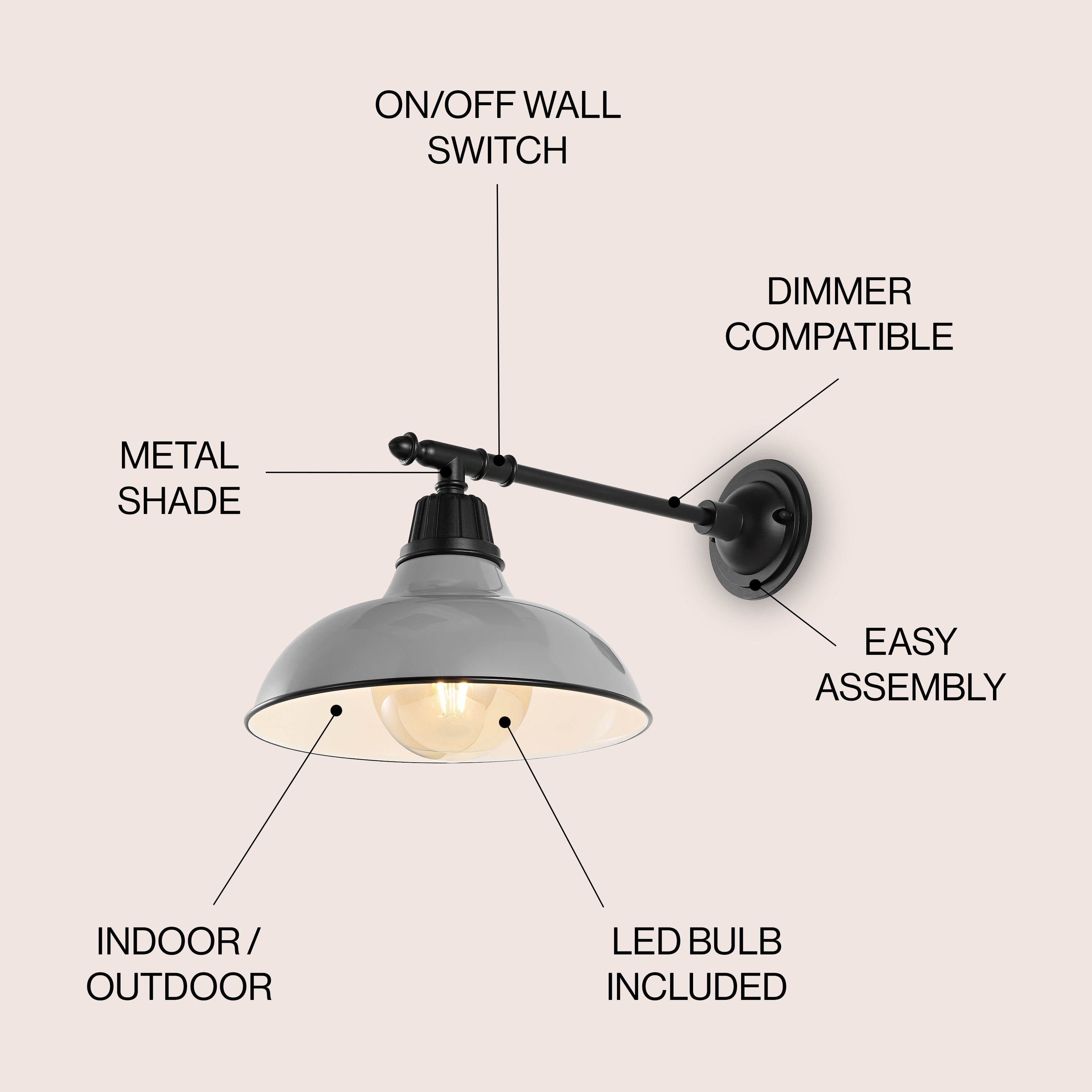 JONATHAN  Y JYL7615D Outdoor-Wall-Lighting - View #3