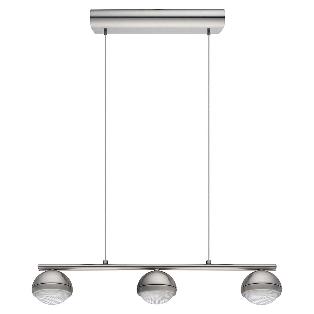 EGLO 201464A Lombes 3 -Light Matte Nickel Modern/contemporary Linear Large Hanging Kitchen island light