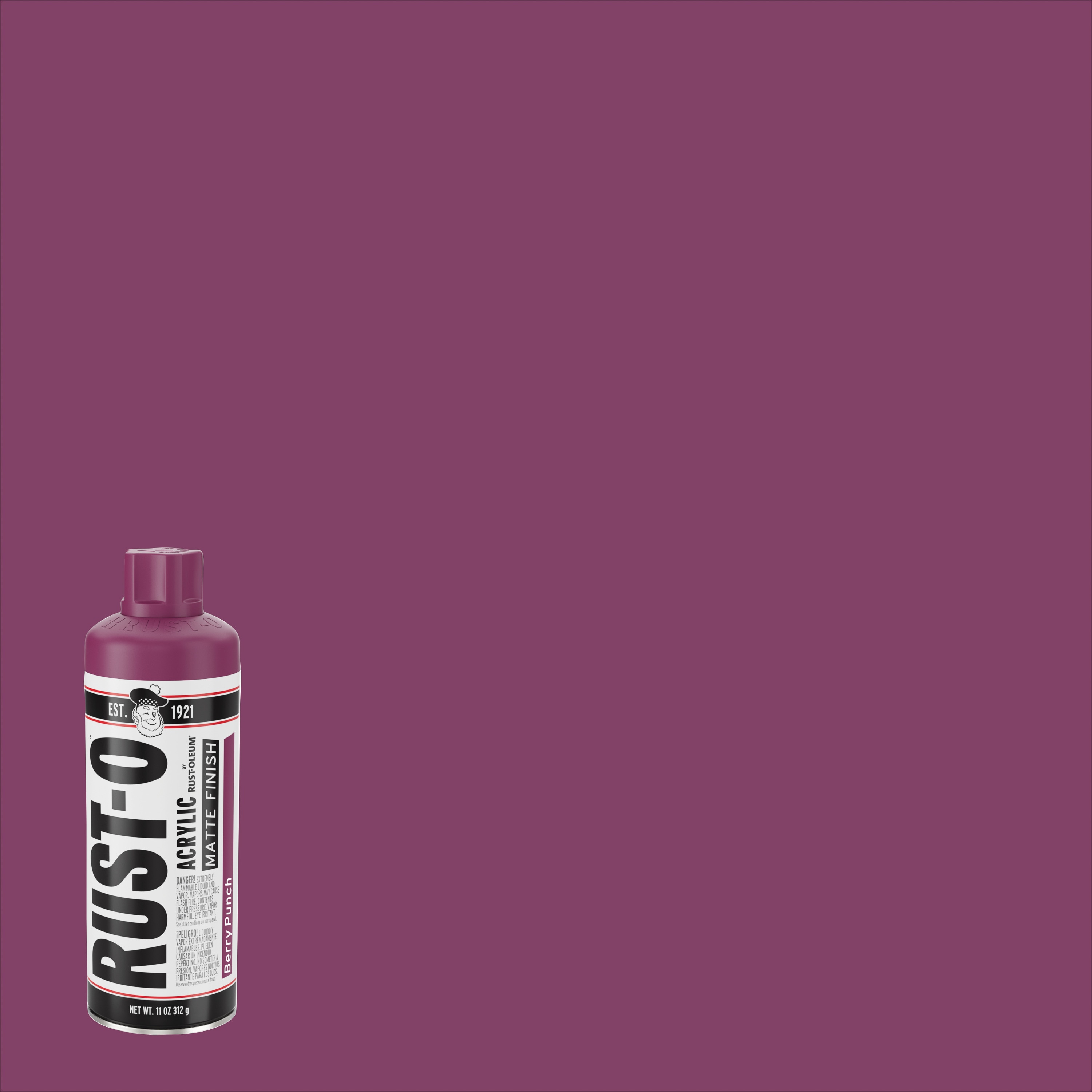 Rust-Oleum 392218SOS Rust-O Artist 6 -Pack Matte Berry Punch Spray paint ( NET WT. 11-oz )