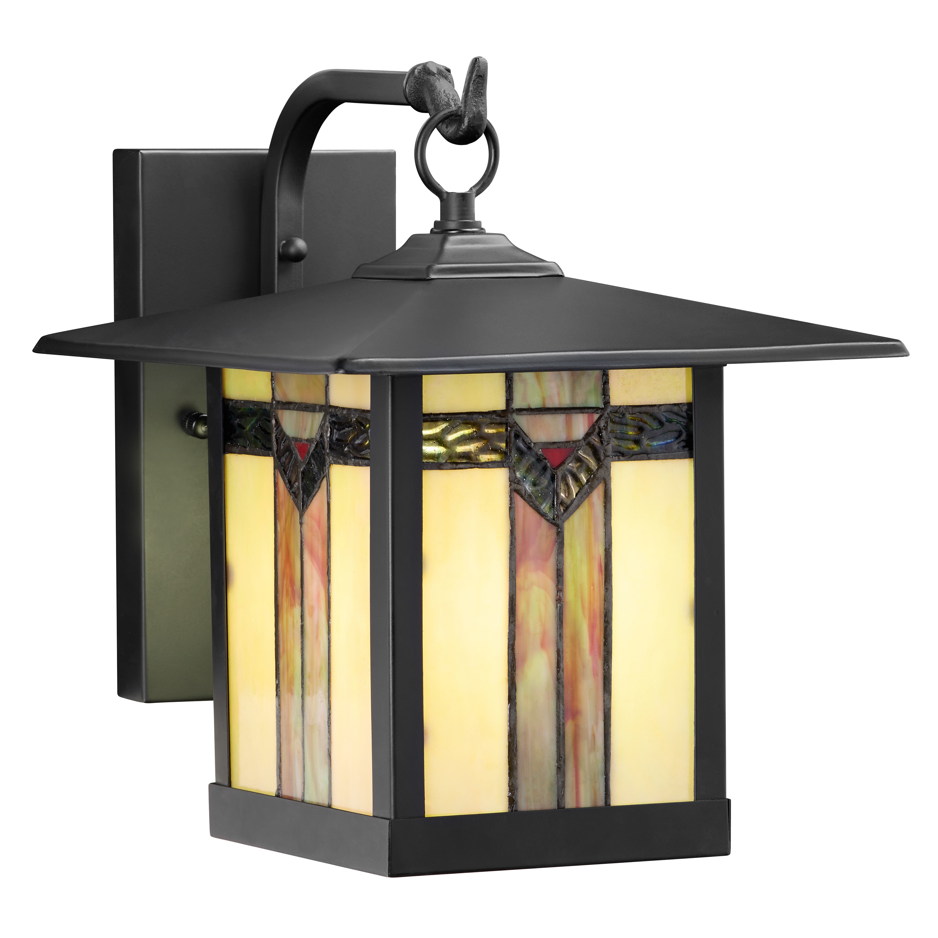 River of Goods 19997 1 -Light 11.75-in H Matte Black Hardwired Outdoor Wall Light