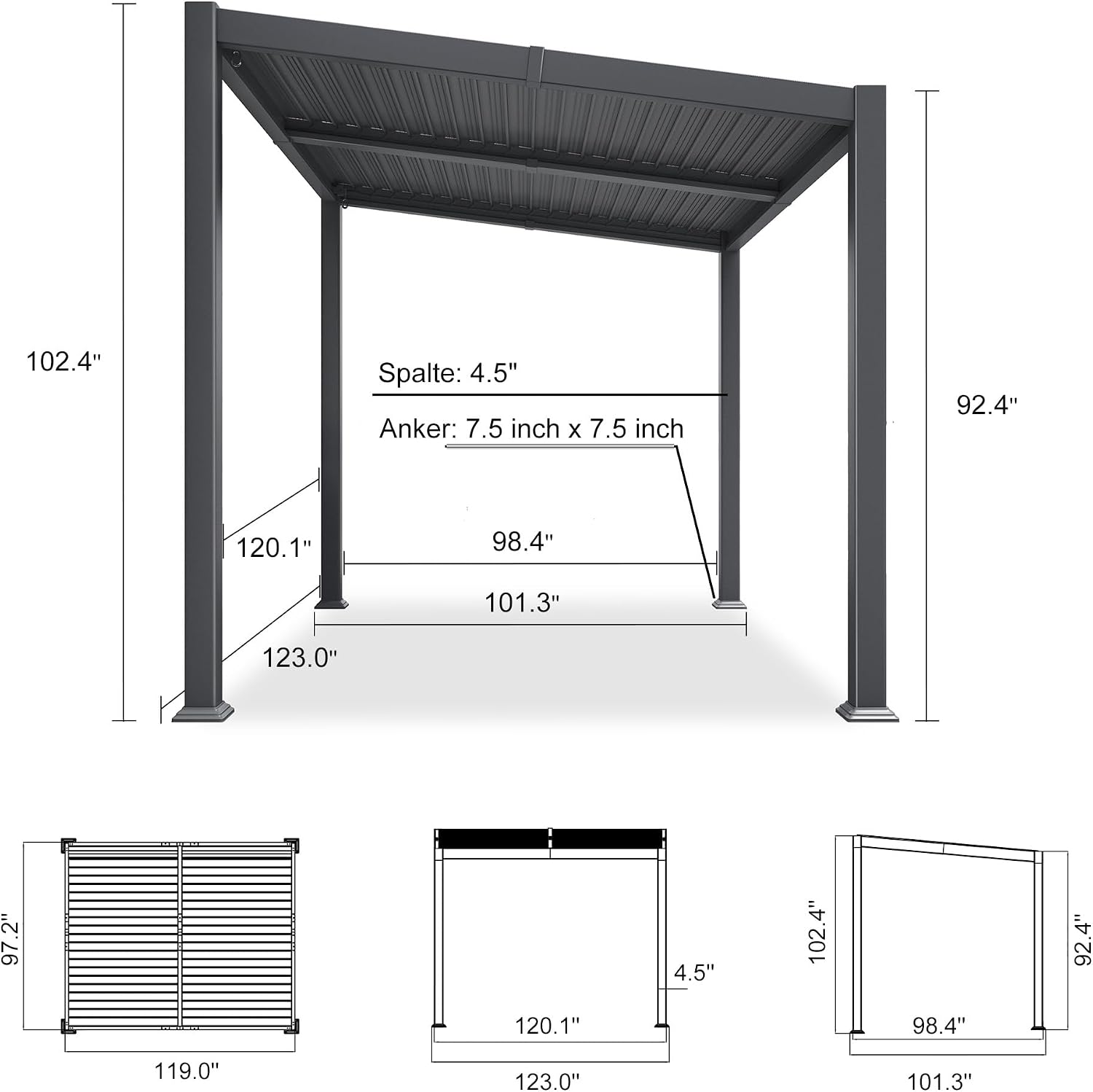 PURPLE LEAF LS05KSPRGXD-GY0810 Pergolas-2 - View #2