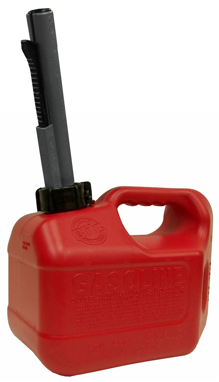 Blitz 1 Gallon 4oz Gas Fuel Can With Self Vented Fixed Spout 50805 for sale online 