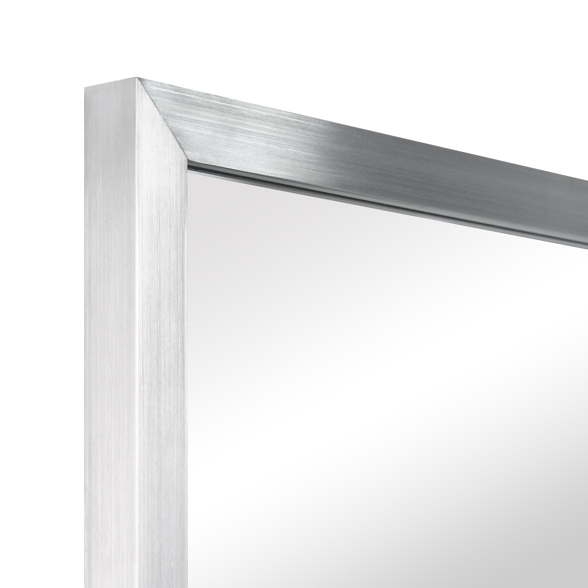 Contempo 20" x 30" Brushed Silver Stainless Steel Wall Mirror