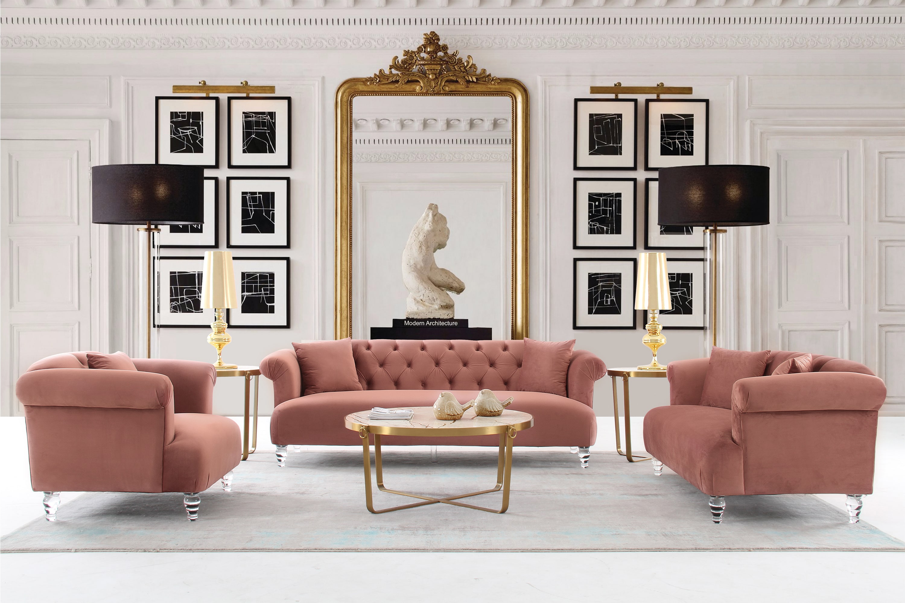 Armen Living LCEG1BLUSH chairs - View #5