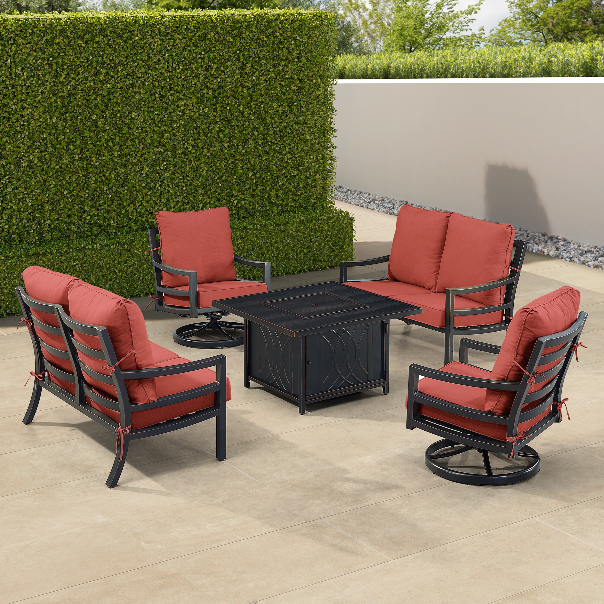 Oakland Living HUDSON2LS2CHCAVERDCU Patio-Conversation-Sets - View #3