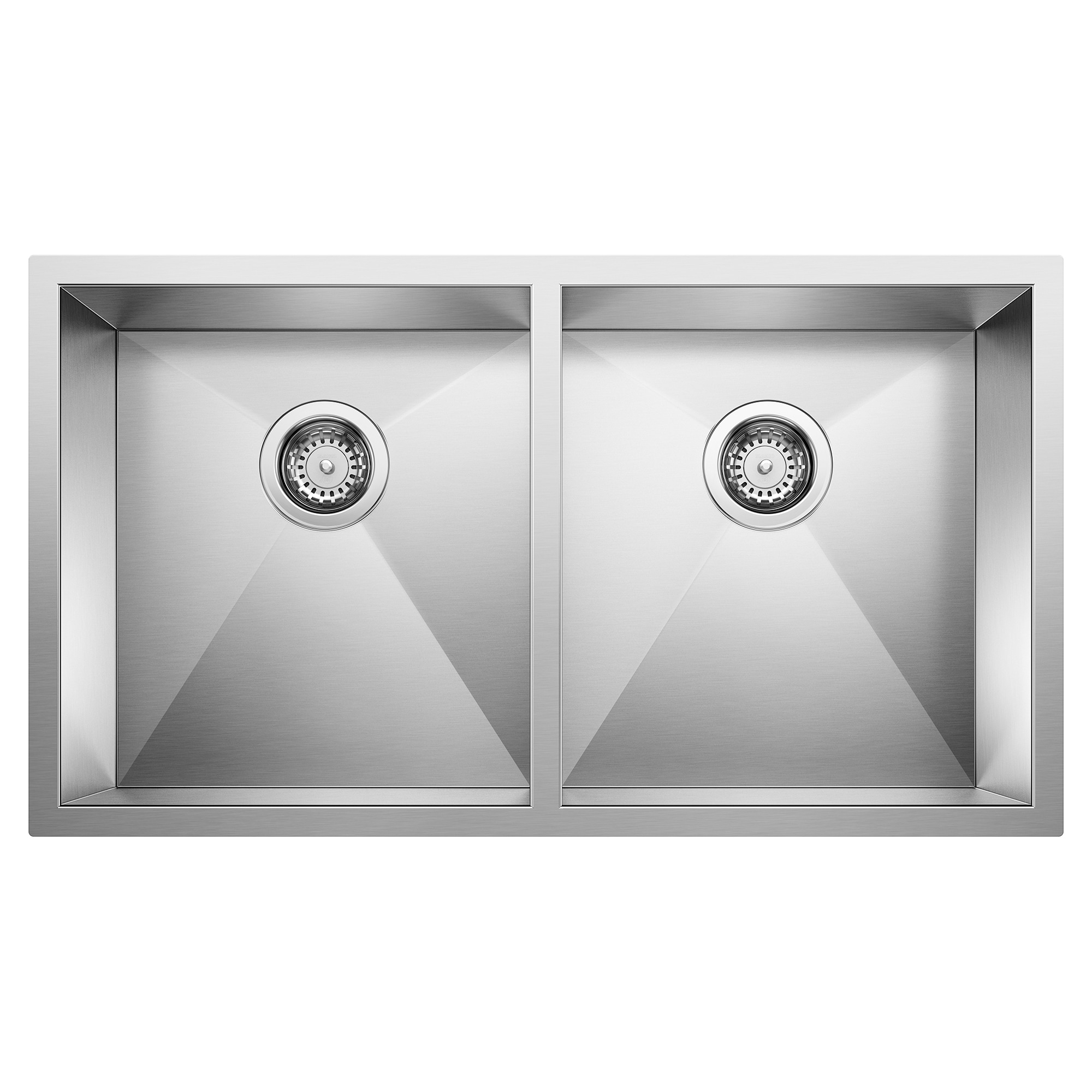 BLANCO 443053 Quatrus Undermount 32-in x 18-in Stainless steel Double equal bowl 18 -Gauge Kitchen Sink