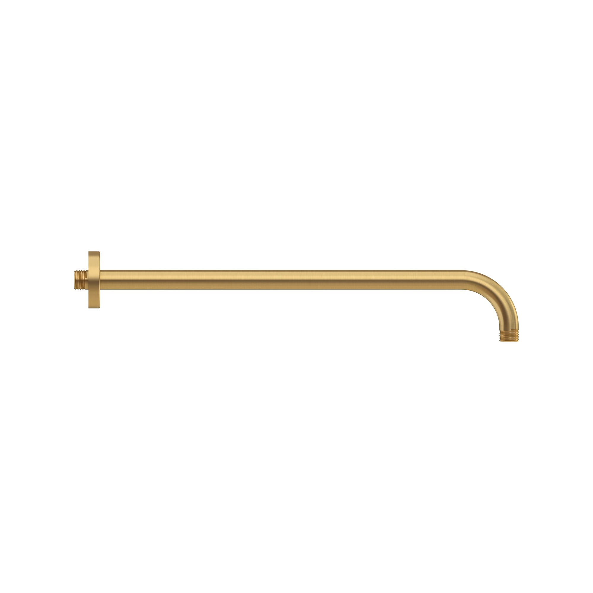 18-Inch Brushed Gold Wall-Mount Metal Shower Arm