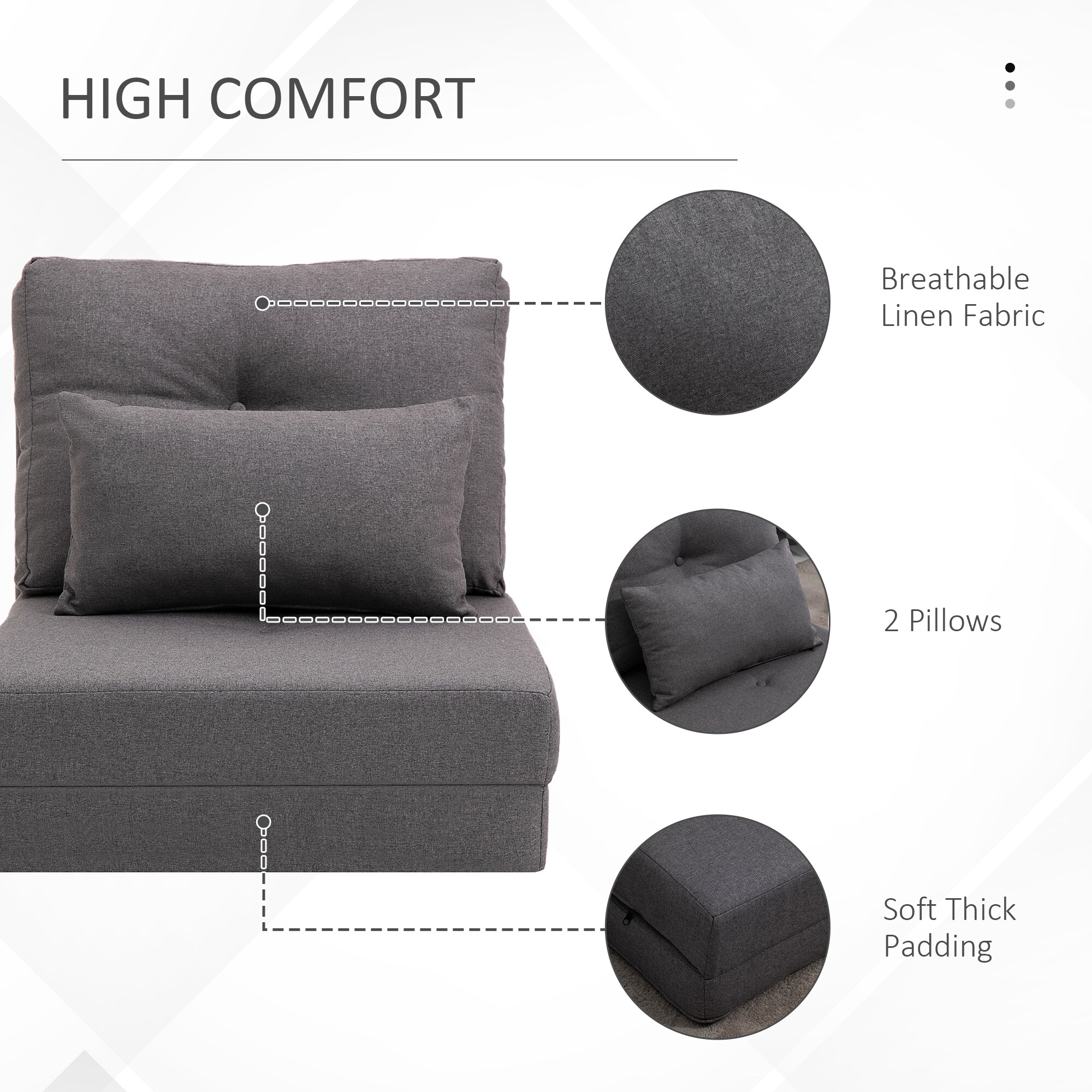 HomCom 833-965V80CG futons - View #8