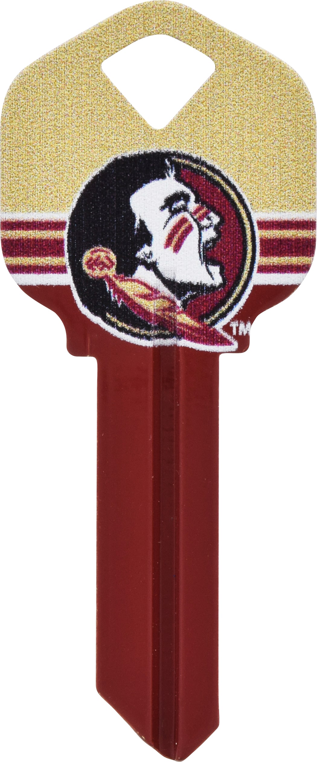 Fanatix 89830 Florida State Seminoles Multicolored Decorative Key Brass House/Entry Key Blank