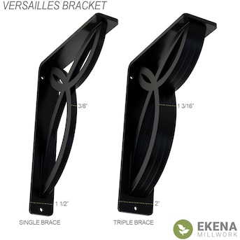 Ekena Millwork Versailles 7.5-in x 2-in x 10-in Black Wrought Iron ...
