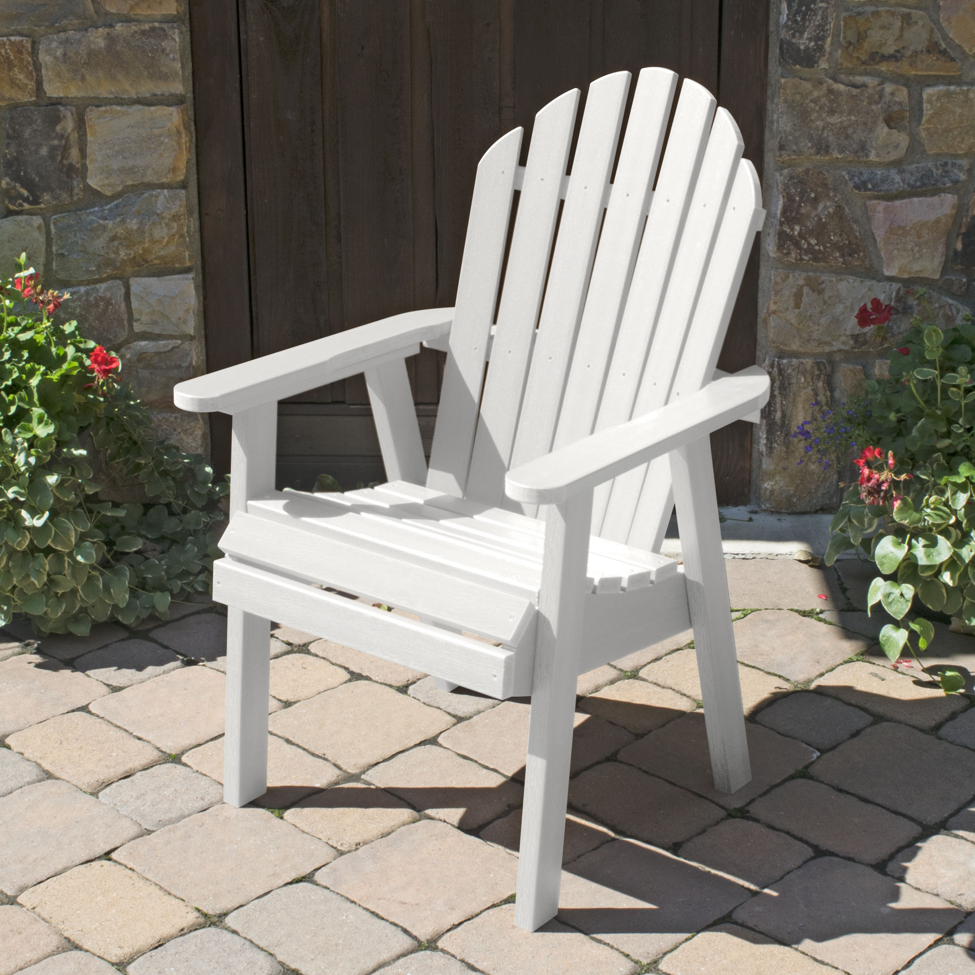 highwood The Adirondack 7-Piece White Patio Dining Set Plastic ...