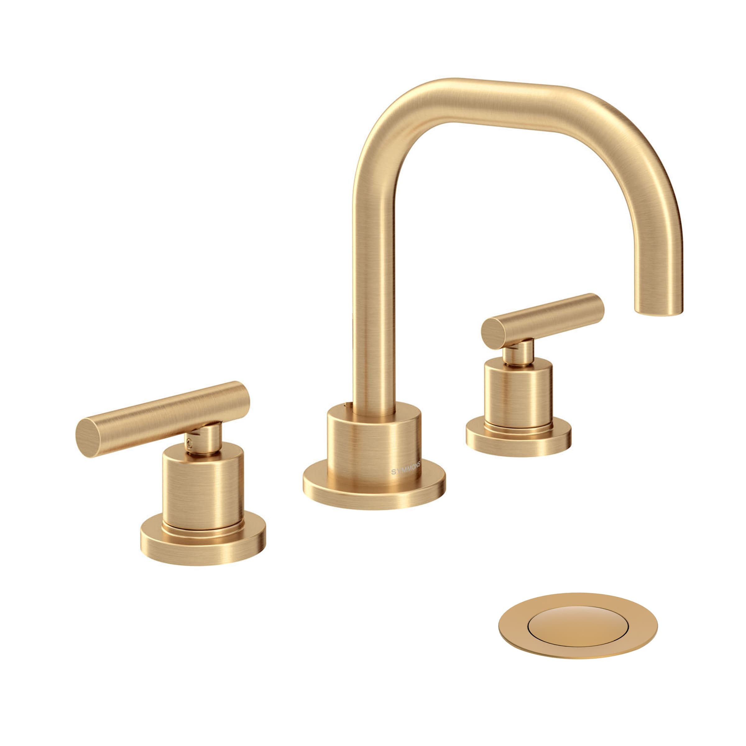 Symmons SLW3512BBZPP Dia Brushed Bronze Widespread 2-handle WaterSense High-arc Commercial/Residential Handle Bathroom Sink Faucet with Drain