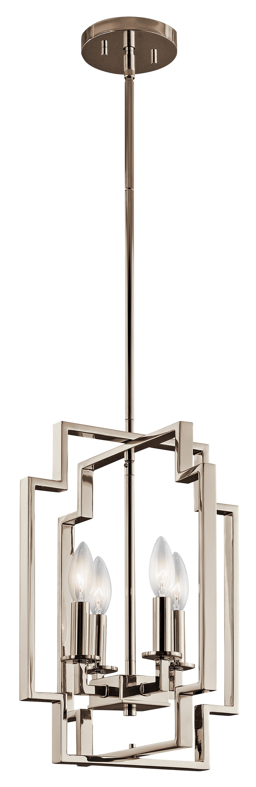 Kichler Downtown Deco 4-Light Polished Nickel Transitional Geometric ...