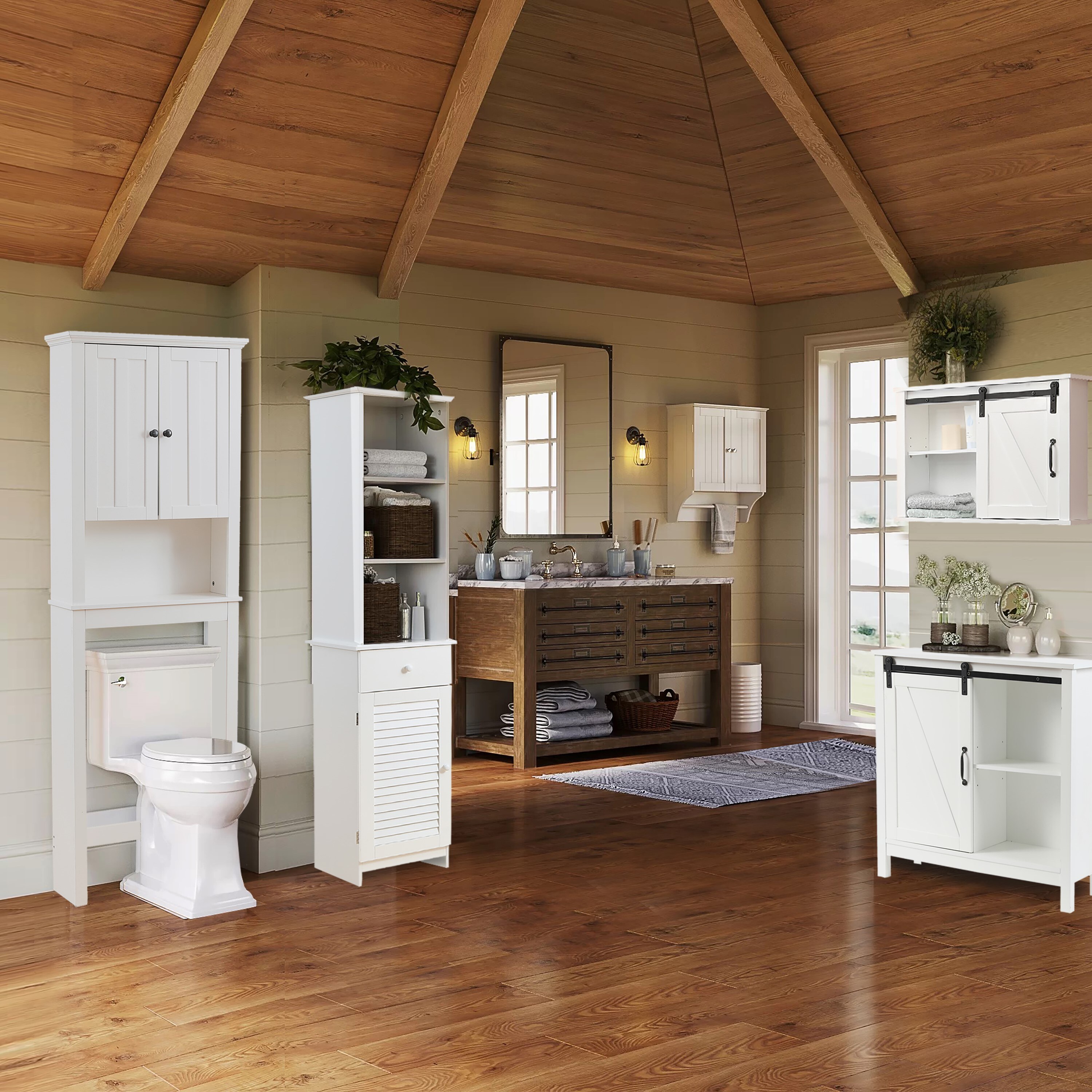 LuxenHome WHIF960 Linen-Cabinets - View #6