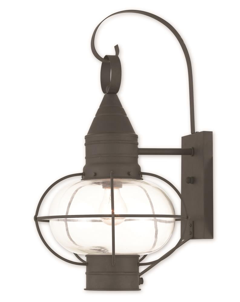 Livex Lighting 26904-04 Newburyport 1 -Light 20.5-in H Matte Black Hardwired Outdoor Wall Light