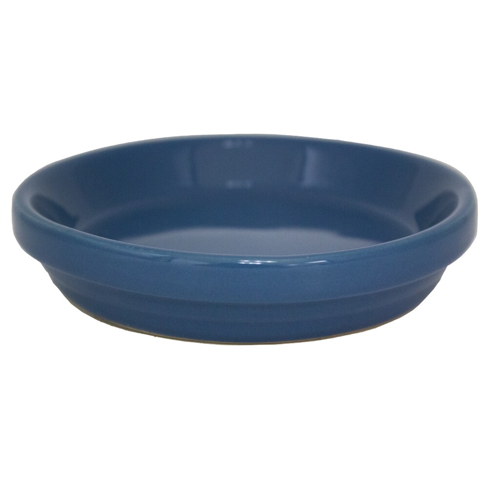 Garden Treasures CR01043N-04M 4.53-in Blue Ceramic Plant Saucer