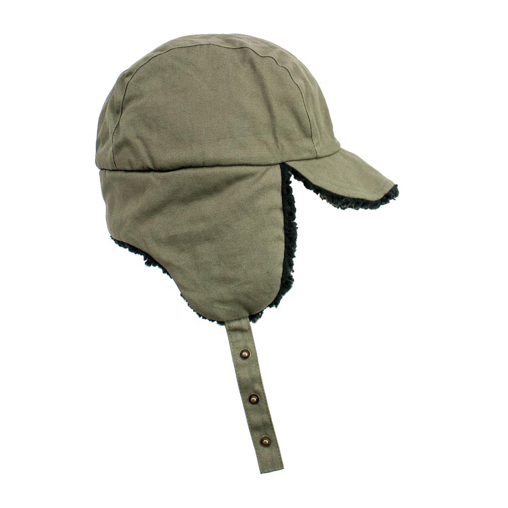 department Unisex Cotton Olive Trapper Hat in OLE at Adult Hats the