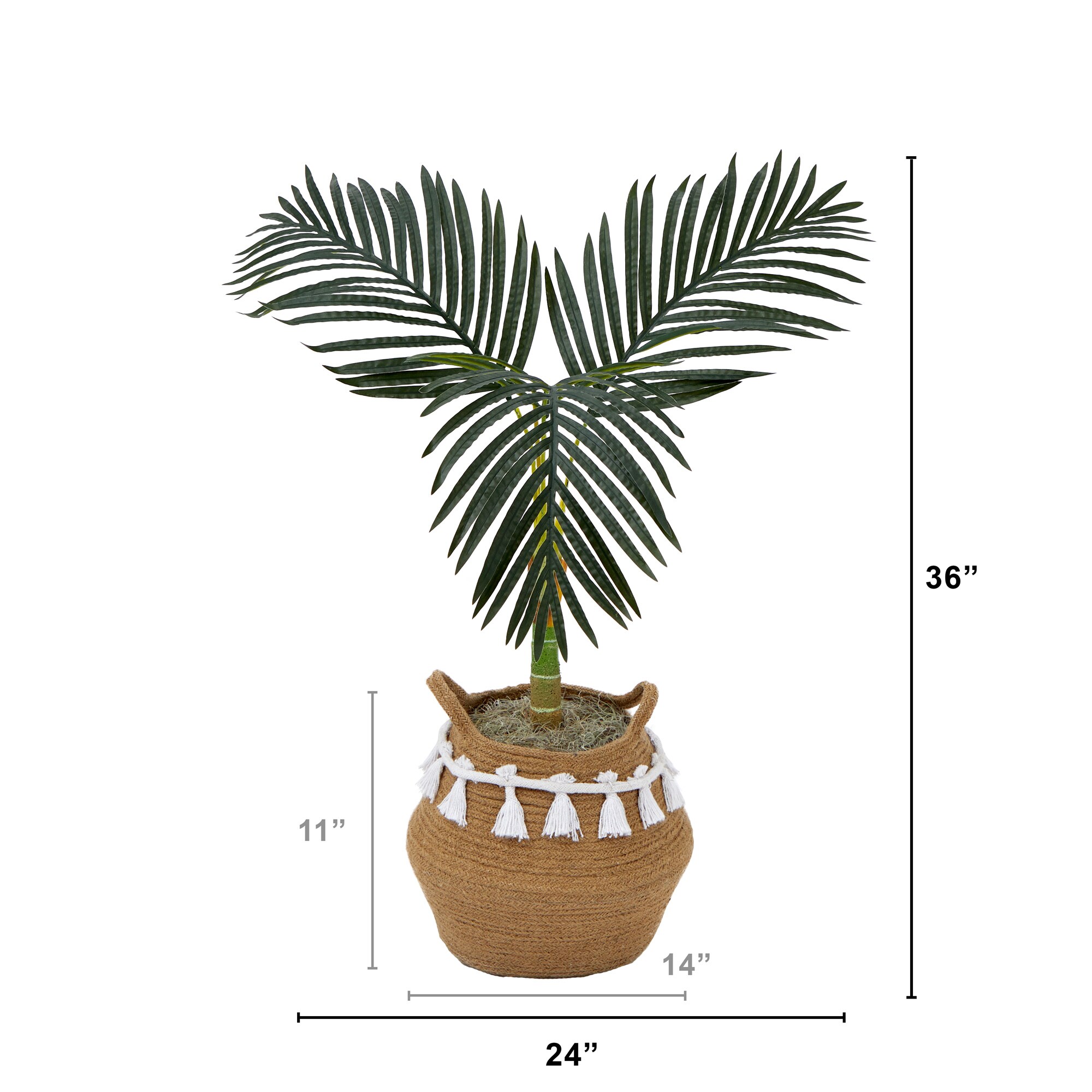 Nearly Natural 36in Green Indoor Palm Artificial Tree in the