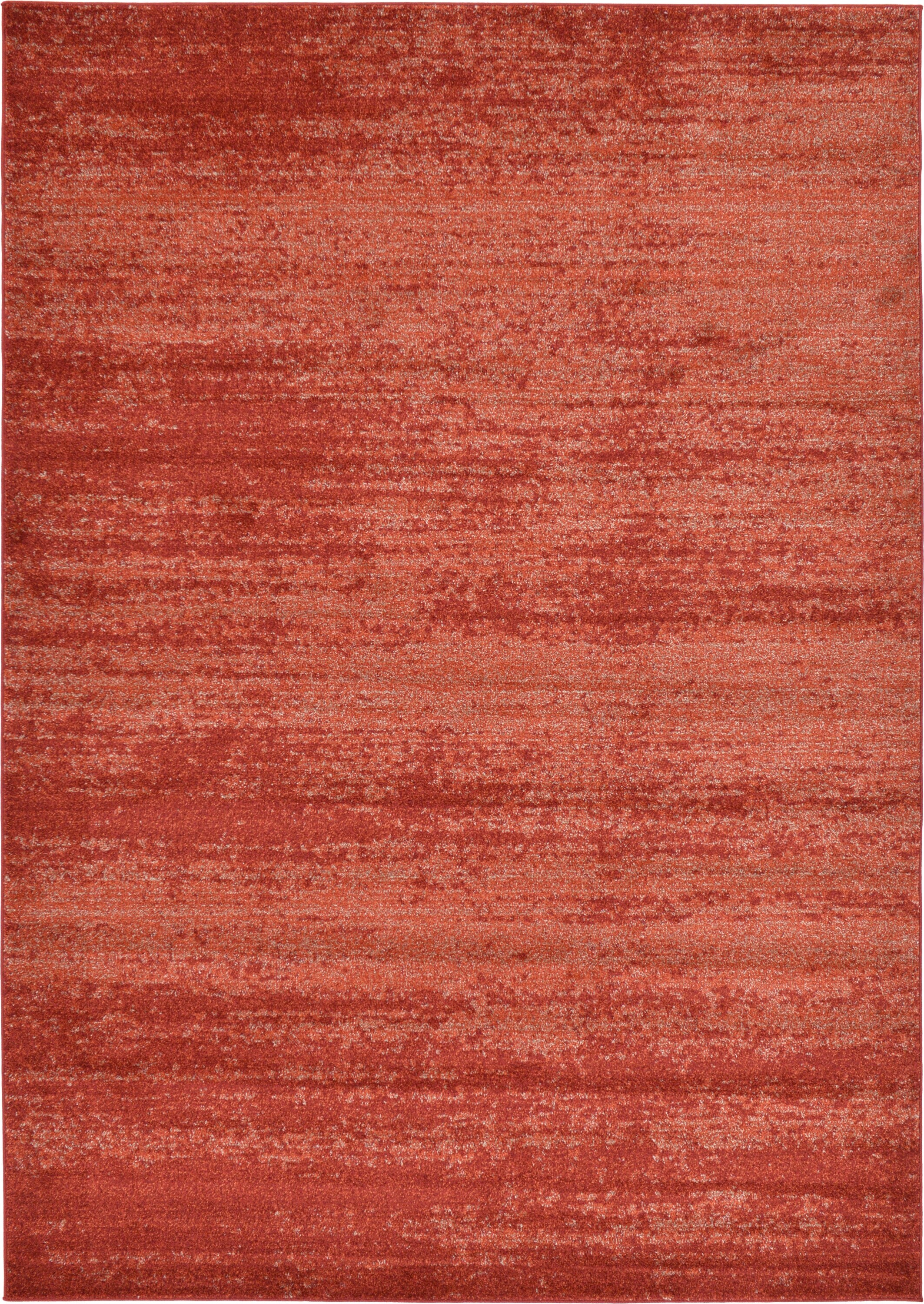 Unique Loom 3132347 Lucille Del Mar 7 x 10 (ft) Loomed Polypropylene Terracotta/Red Rectangular Indoor Distressed/Overdyed Area rug